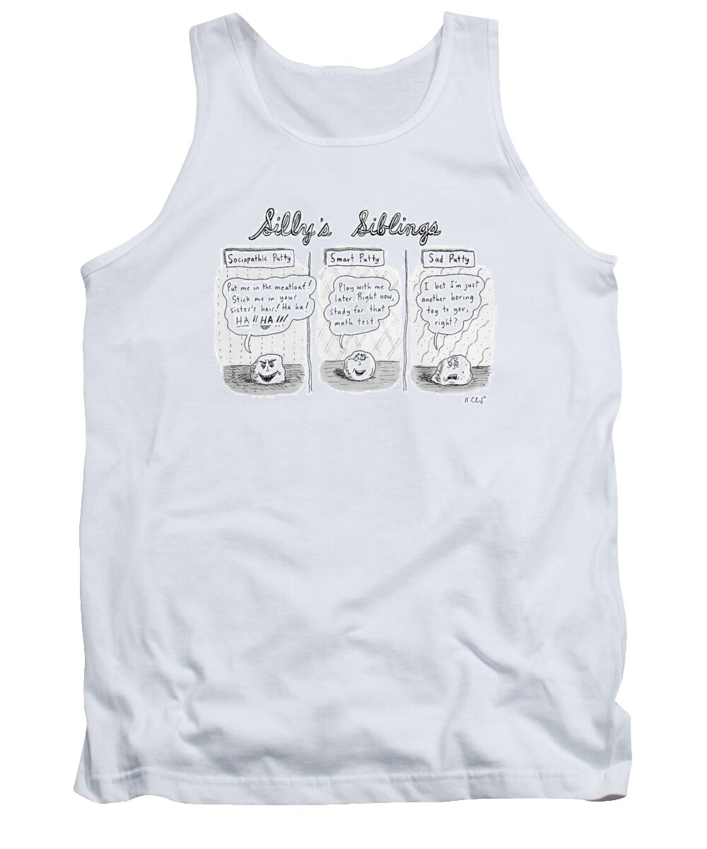 Silly Putty Tank Top featuring the drawing New Yorker August 3rd, 2009 by Roz Chast