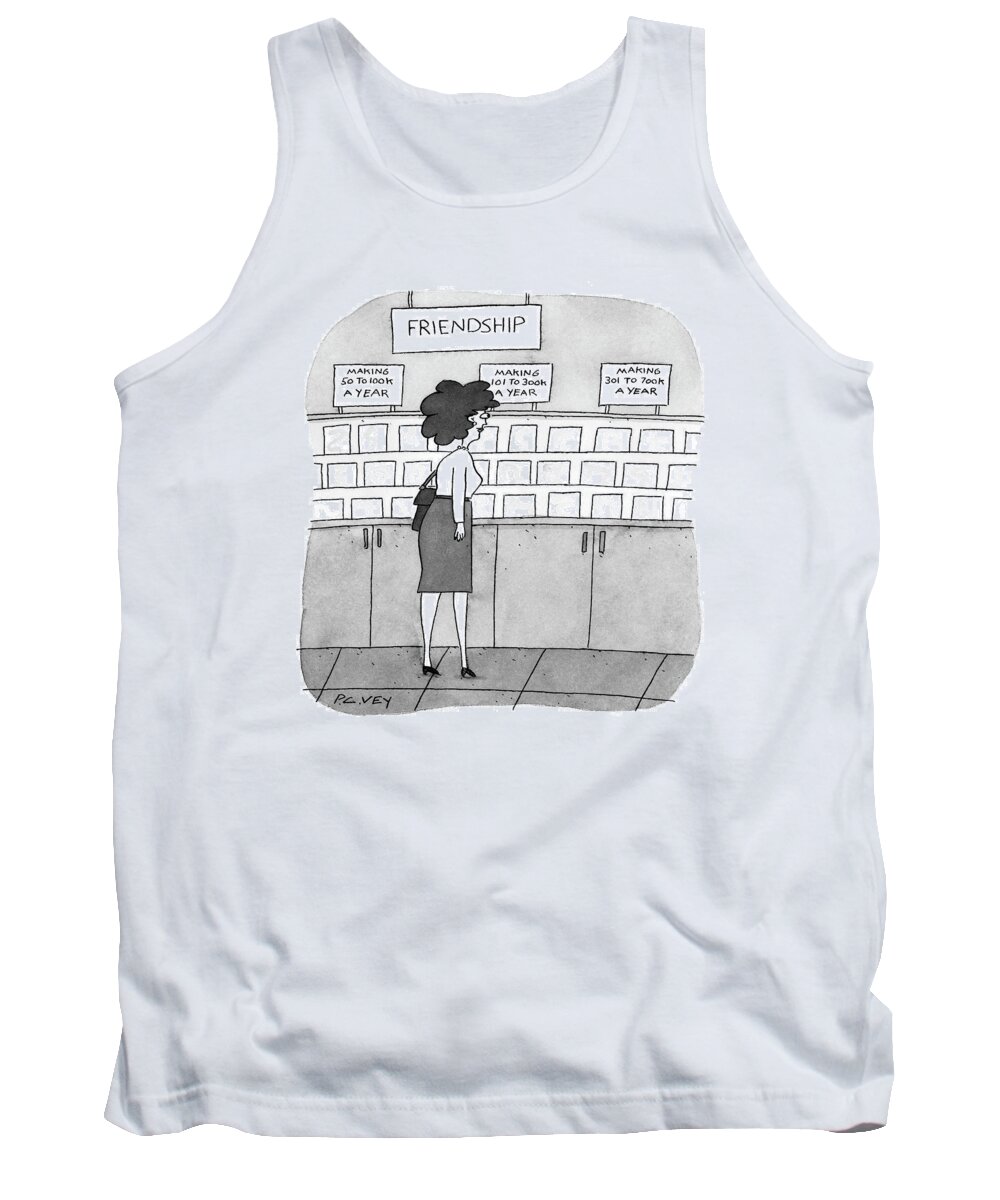Greeting Cards Tank Top featuring the drawing New Yorker May 22nd, 2000 by Peter C. Vey
