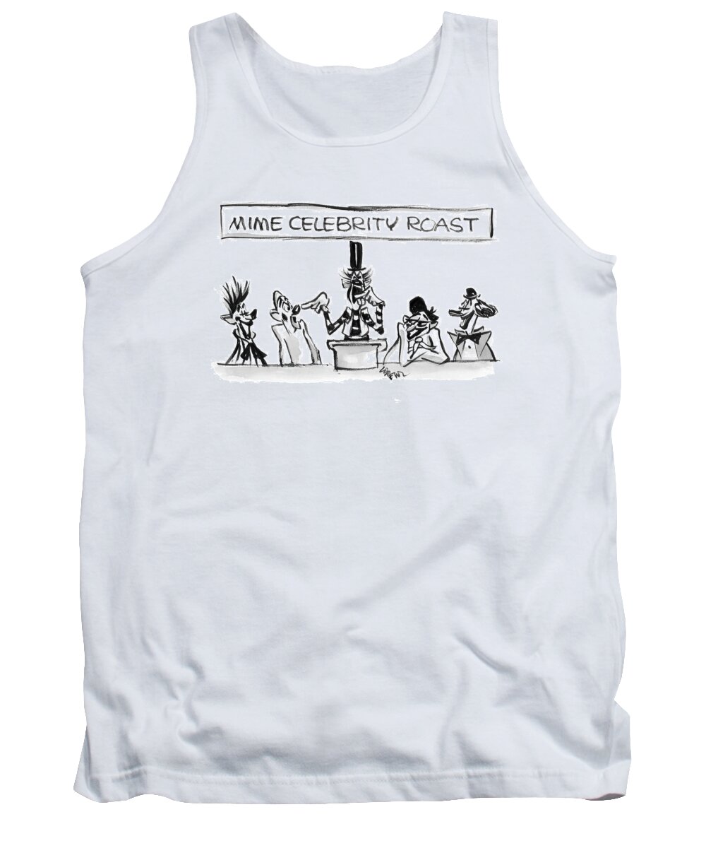 Captionless Tank Top featuring the drawing New Yorker July 28th, 2008 by Lee Lorenz