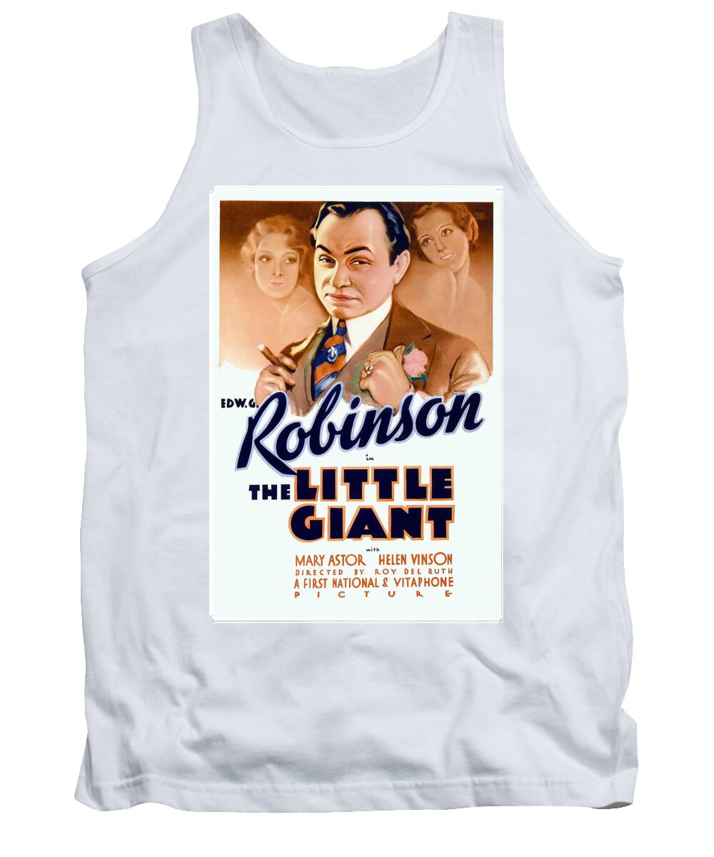 1933 Tank Top featuring the digital art 1933 - The Little Giant - Warner Brothers Movie Poster - Edward G Robinson - Color by John Madison