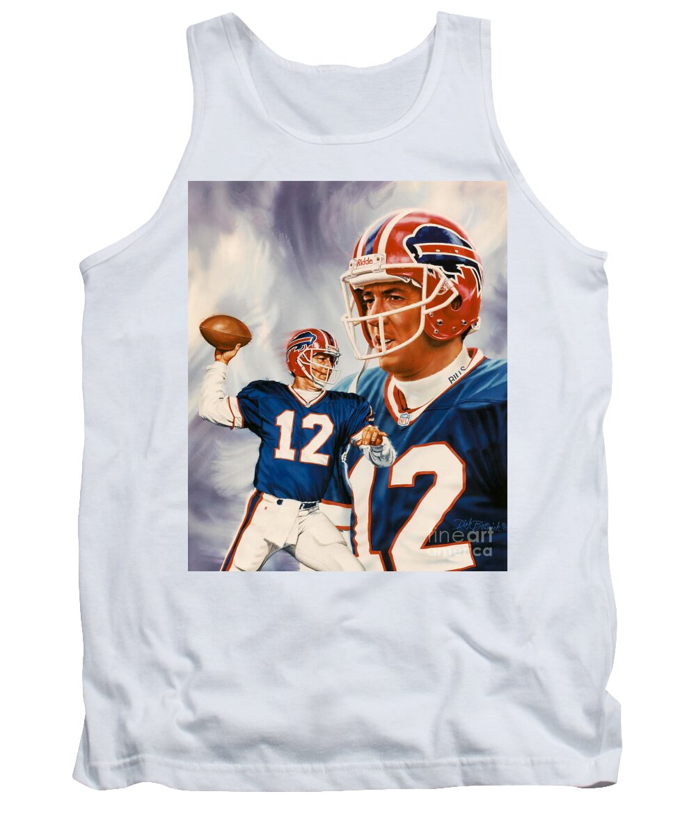 Sports Tank Top featuring the painting Jim Kelly by Dick Bobnick