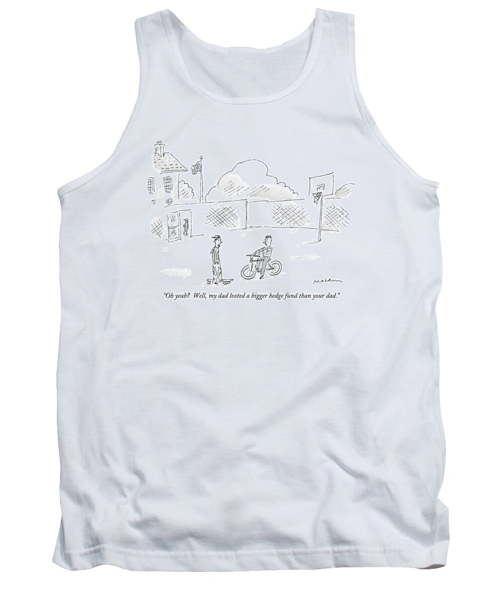 Crime White Collar Children Talking Family Parents Word Play

(two Kids Talking In A Playground.) 121889 Mma Michael Maslin Tank Top featuring the drawing Oh Yeah? Well by Michael Maslin
