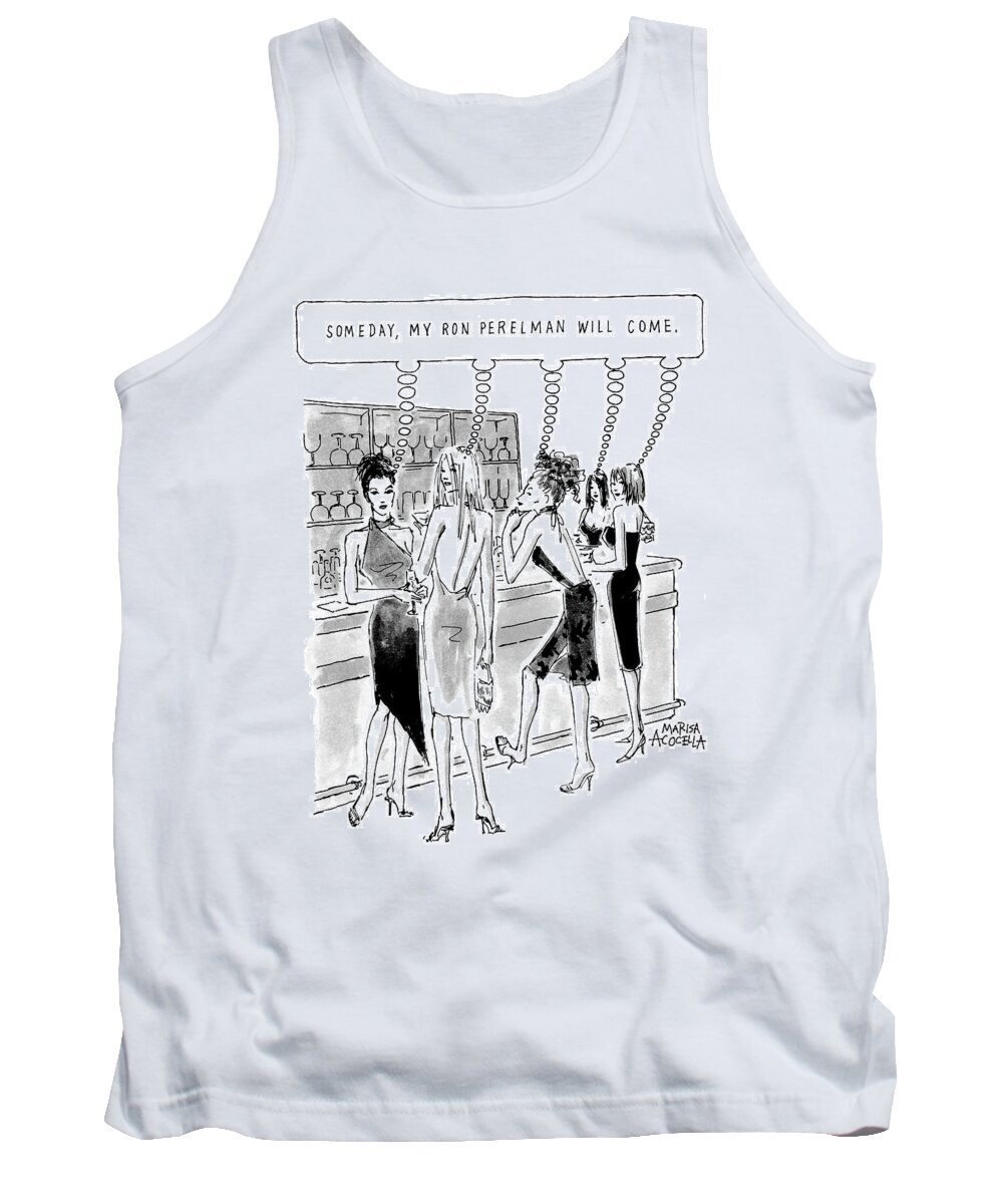 Rich People Tank Top featuring the drawing New Yorker August 21st 2000 by Marisa Acocella Marchetto