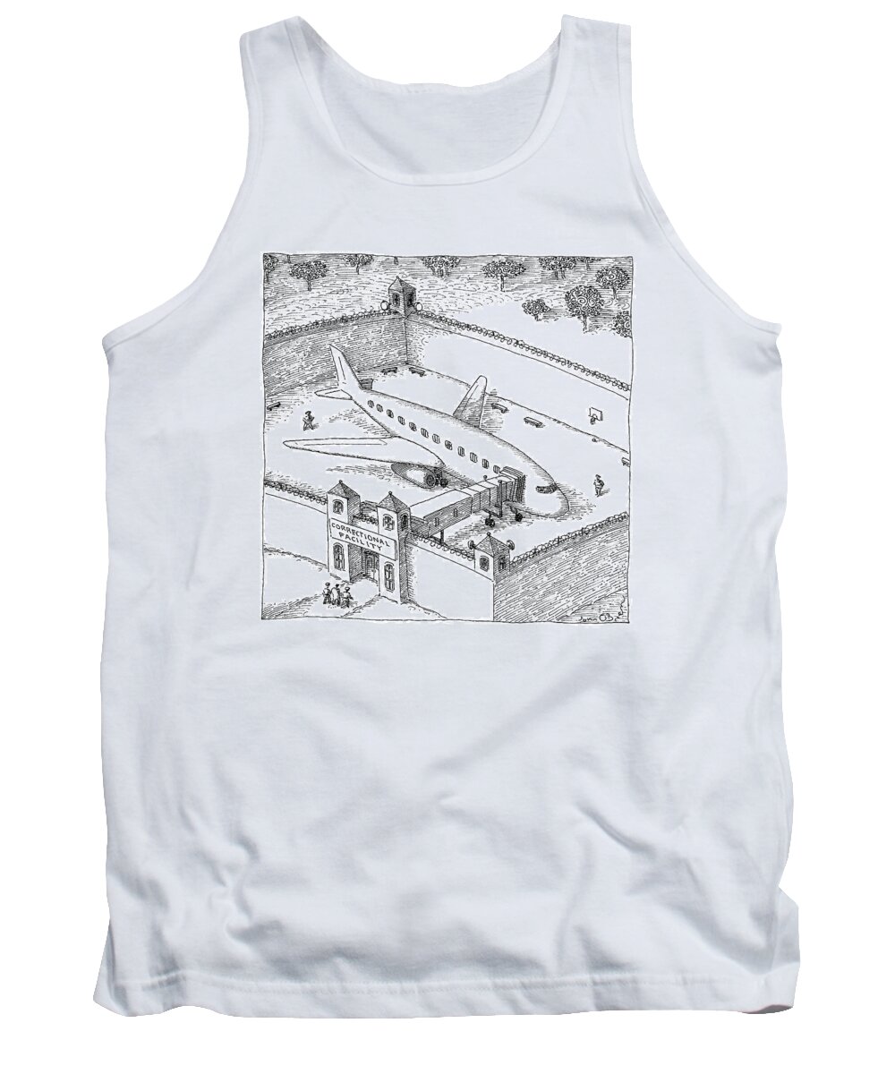 Captionless. Prisons Tank Top featuring the drawing New Yorker April 20th, 2009 by John O'Brien