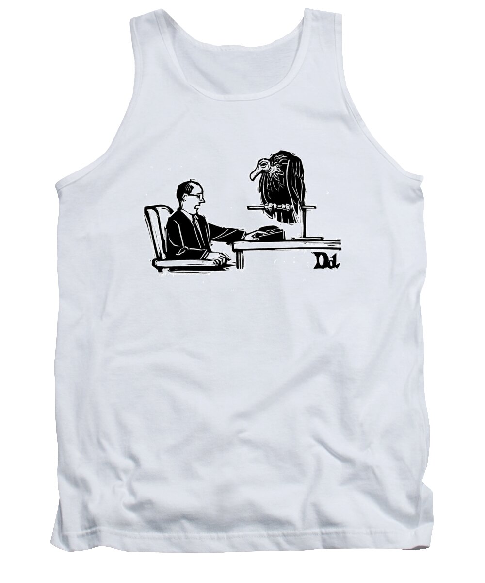 Captionless Tank Top featuring the drawing New Yorker March 10th, 2008 by Drew Dernavich