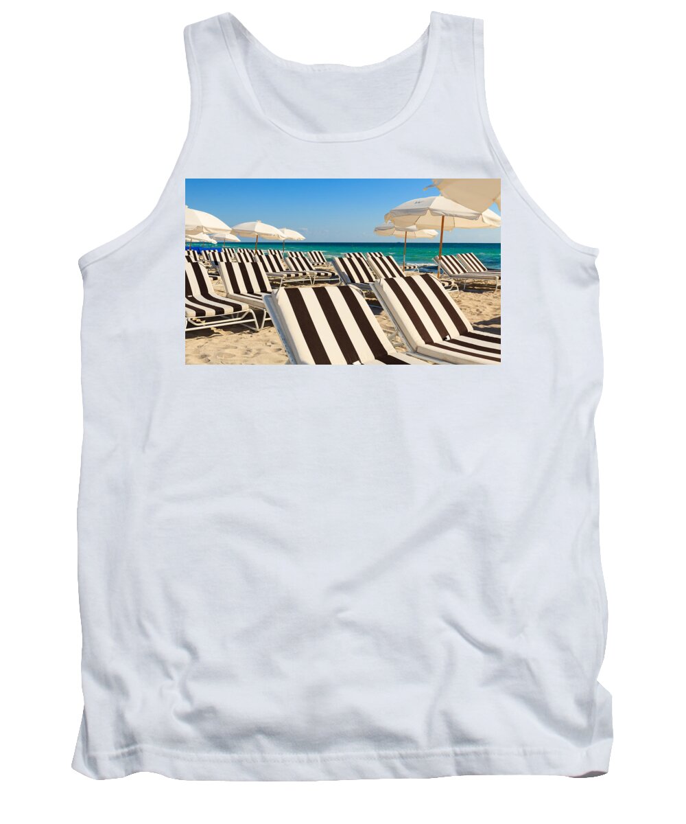 Chair Tank Top featuring the photograph Miami Beach #5 by Raul Rodriguez