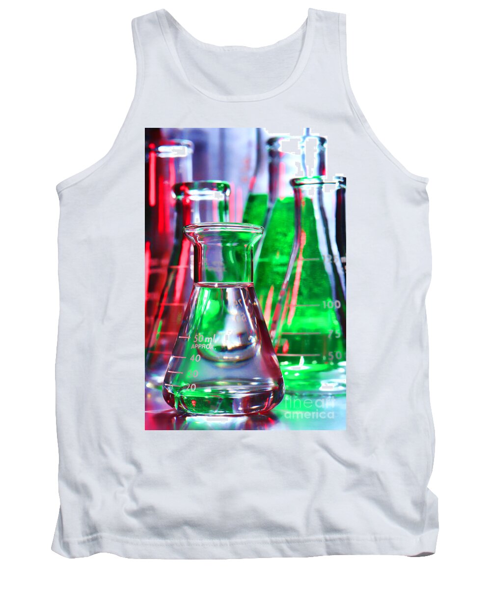 Flask Tank Top featuring the photograph Laboratory Equipment in Science Research Lab #54 by Science Research Lab