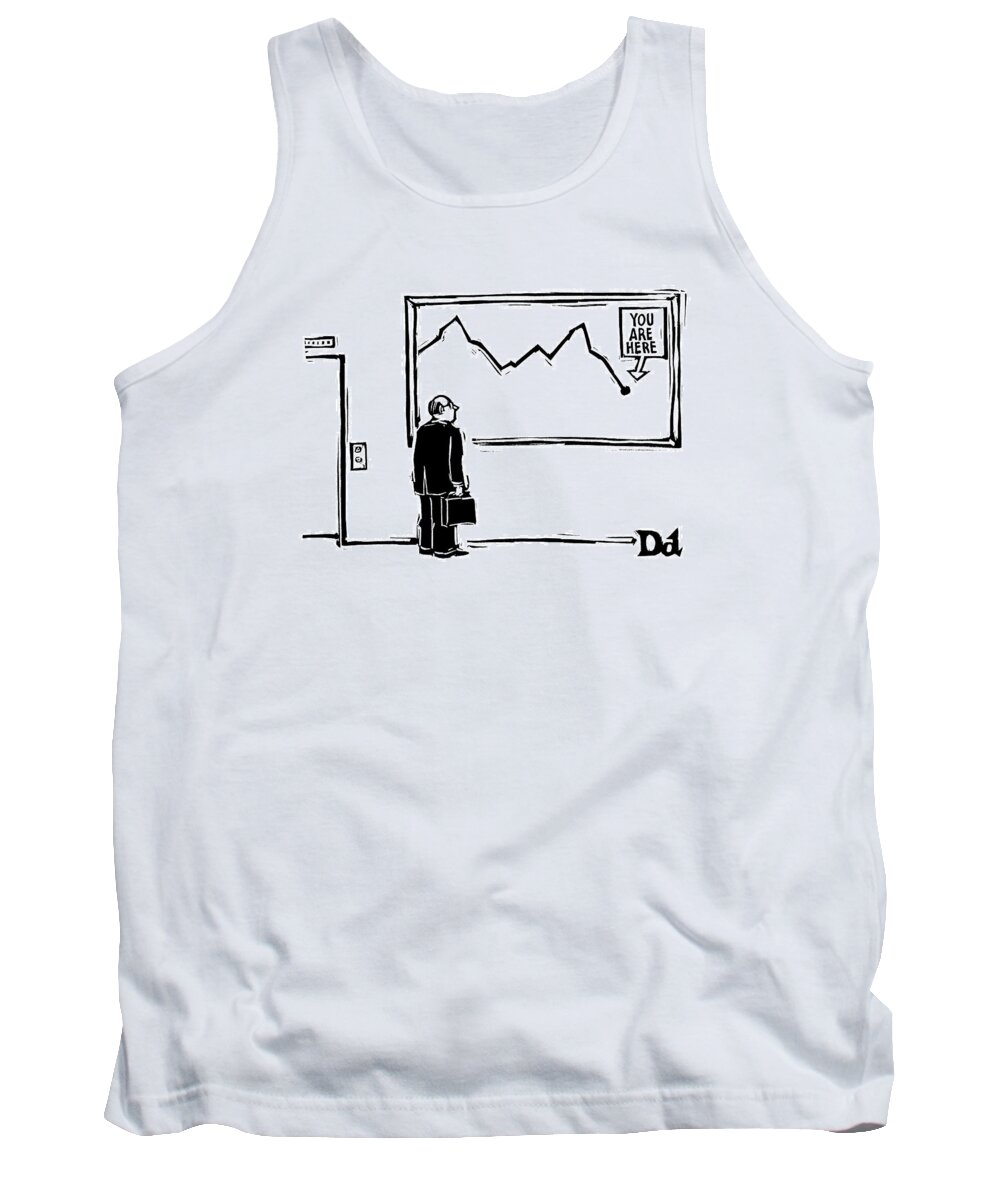 Stocks Tank Top featuring the drawing New Yorker June 2nd, 2008 #1 by Drew Dernavich