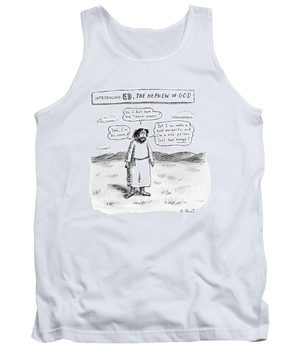 God's Nephew Tank Top featuring the drawing Captionless #1 by Roz Chast