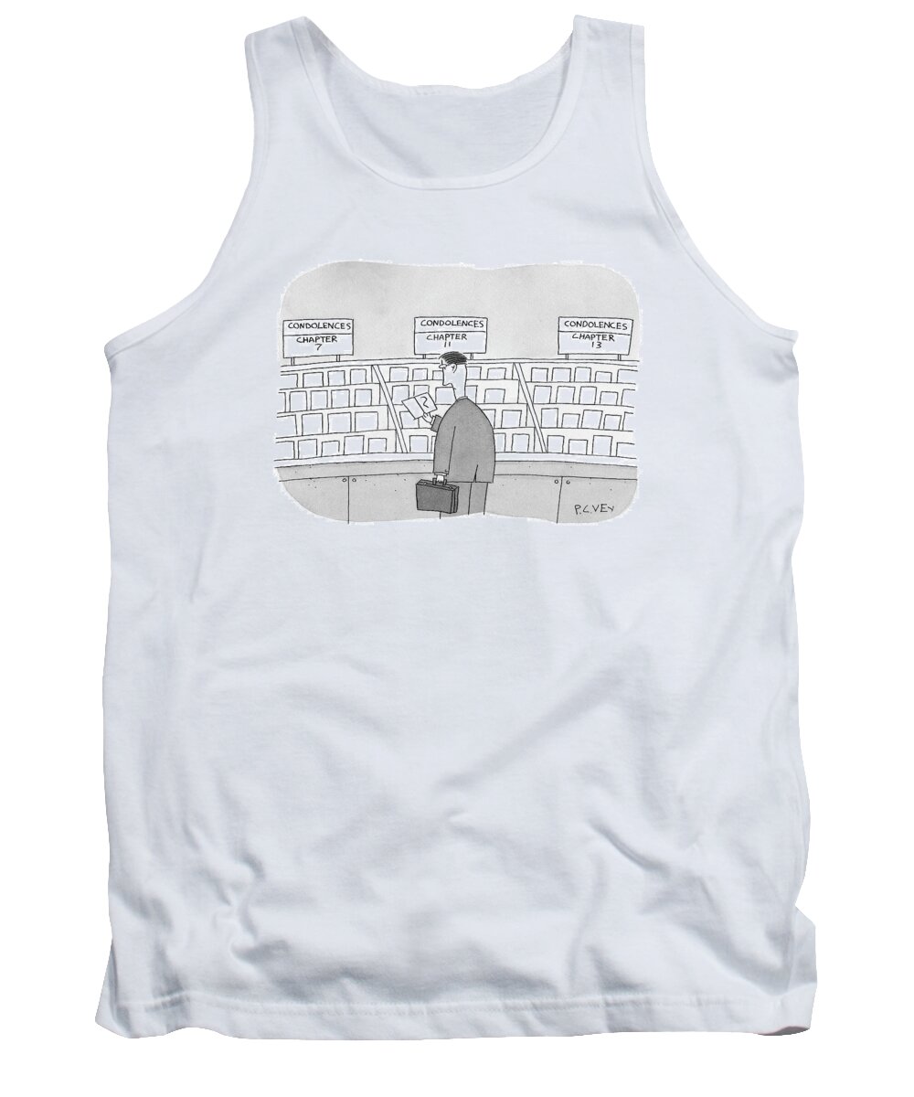 Greeting Cards Tank Top featuring the drawing Condolences by Peter C. Vey