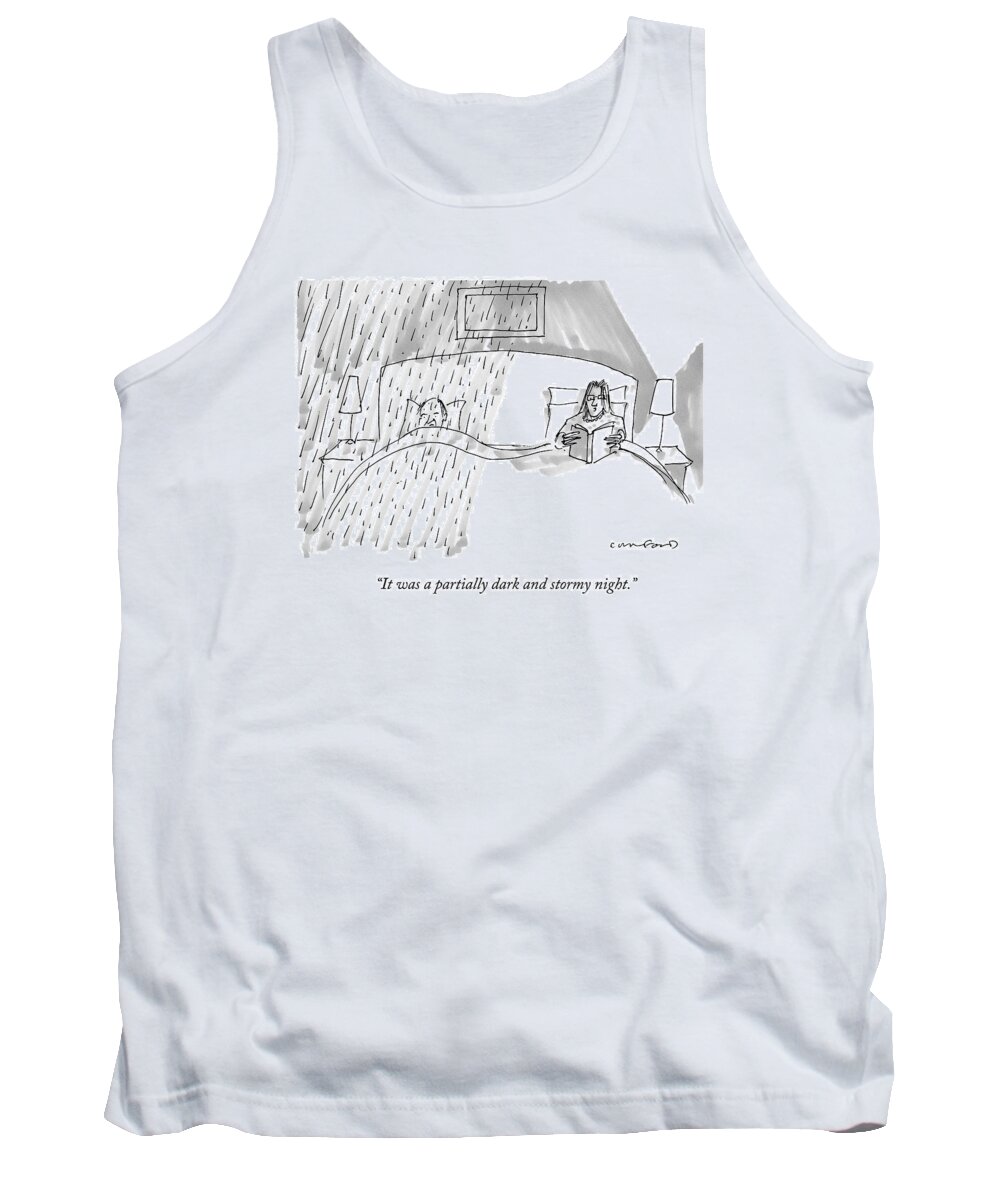 Cctk Emotions Tank Top featuring the drawing A Married Couple In Bed by Michael Crawford