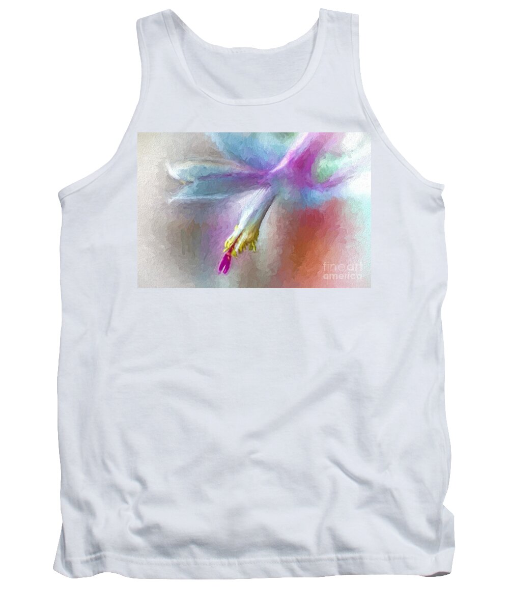 Canvas Prints Tank Top featuring the photograph A Painted Christmas Cactus by Dave Bosse