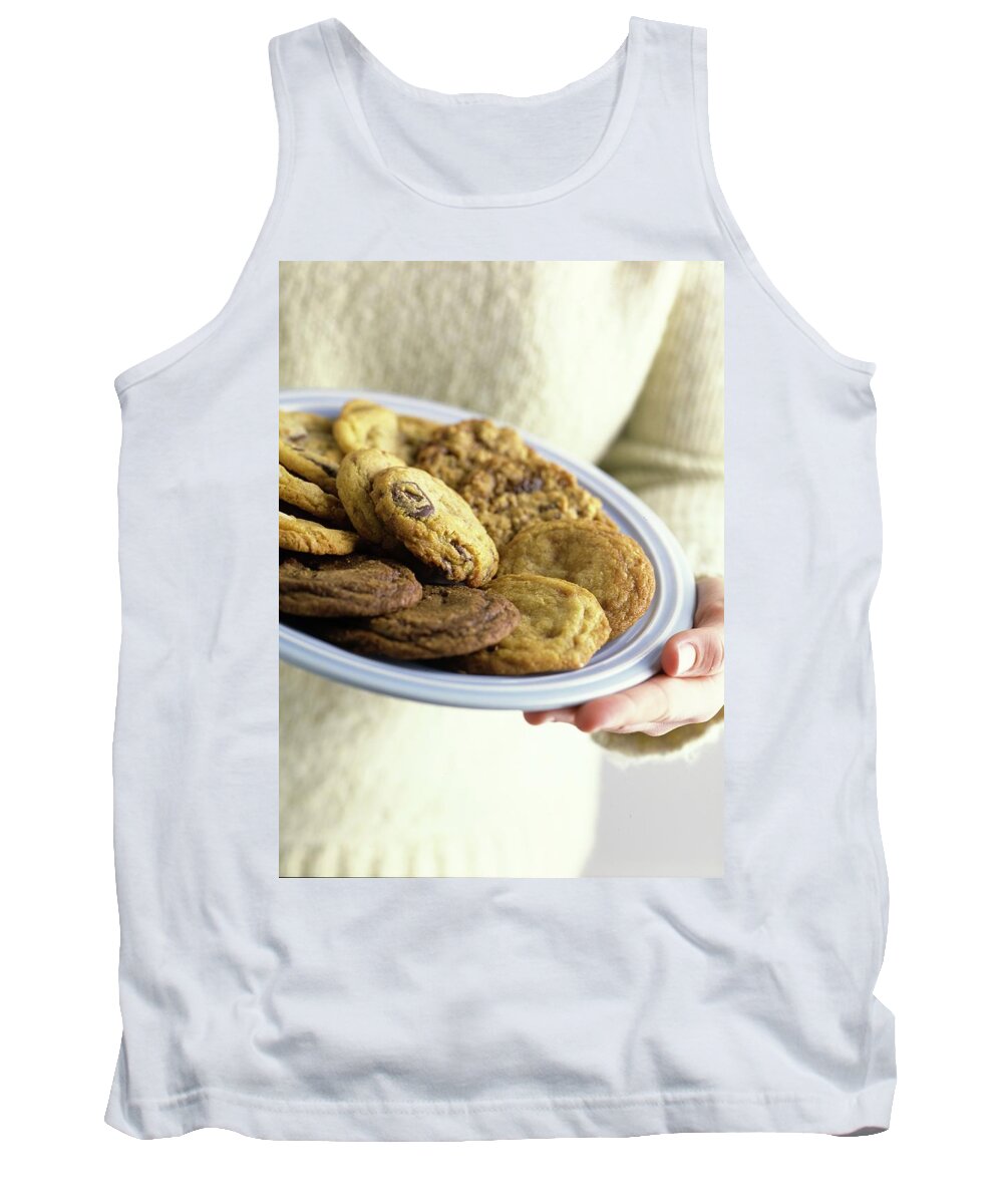 Cooking Tank Top featuring the photograph A Plate Of Cookies by Romulo Yanes