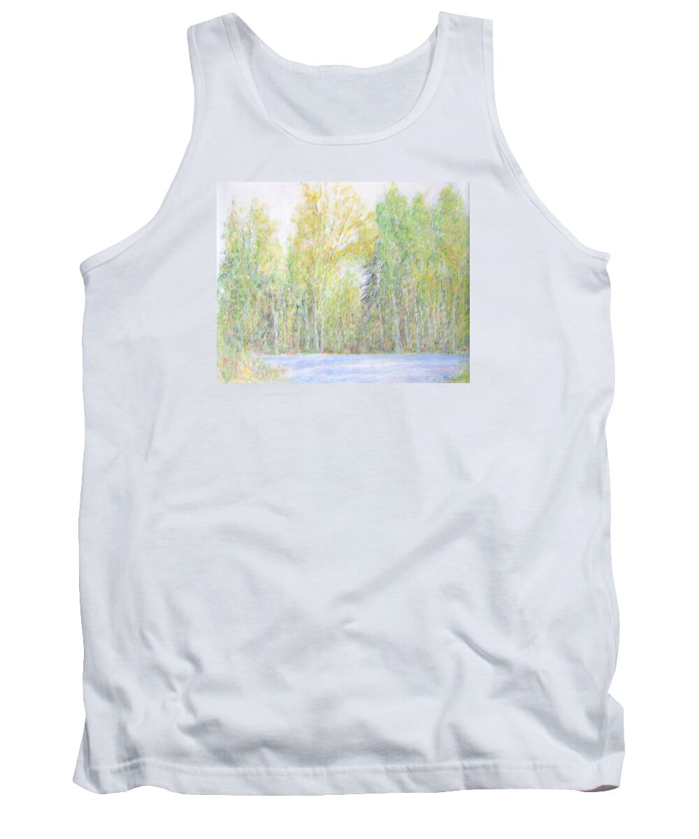 Impressionism Tank Top featuring the painting A Sunny Day by Glenda Crigger
