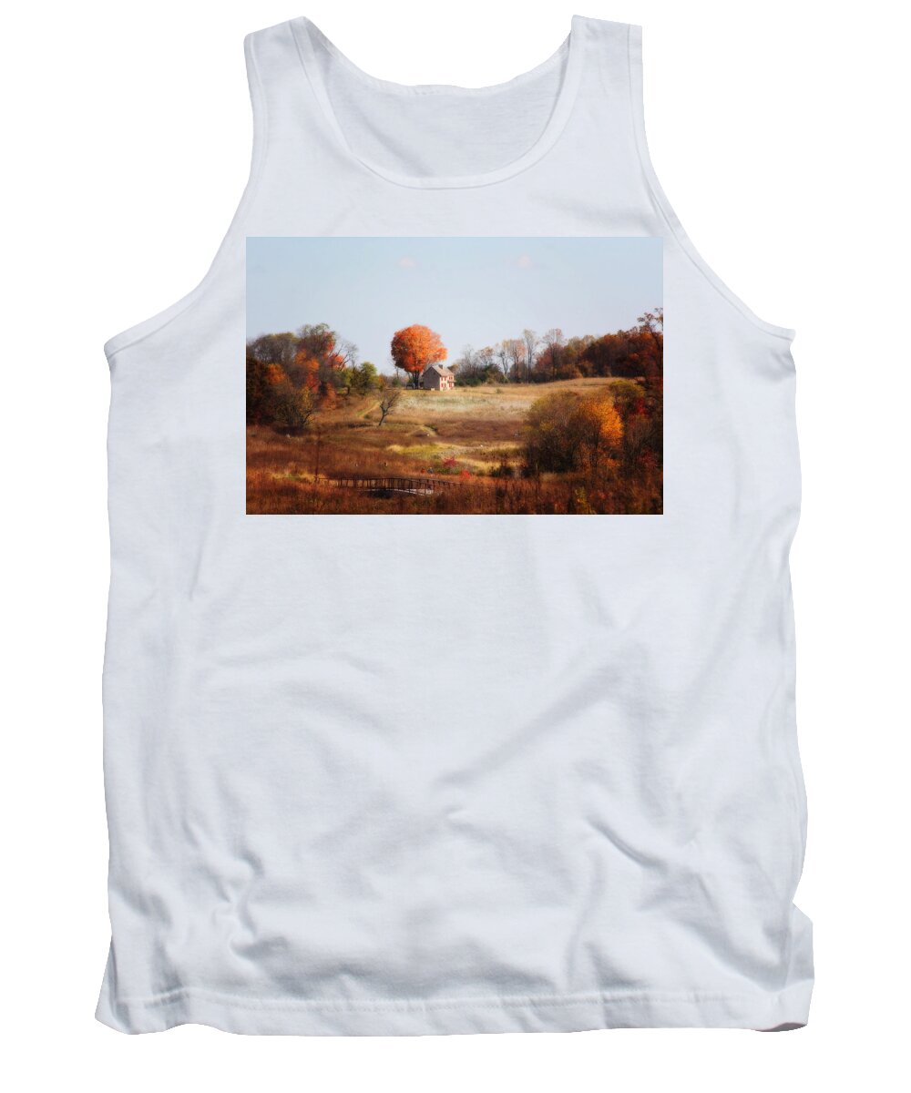 Landscape Tank Top featuring the photograph A Walk In the Meadow by Trina Ansel