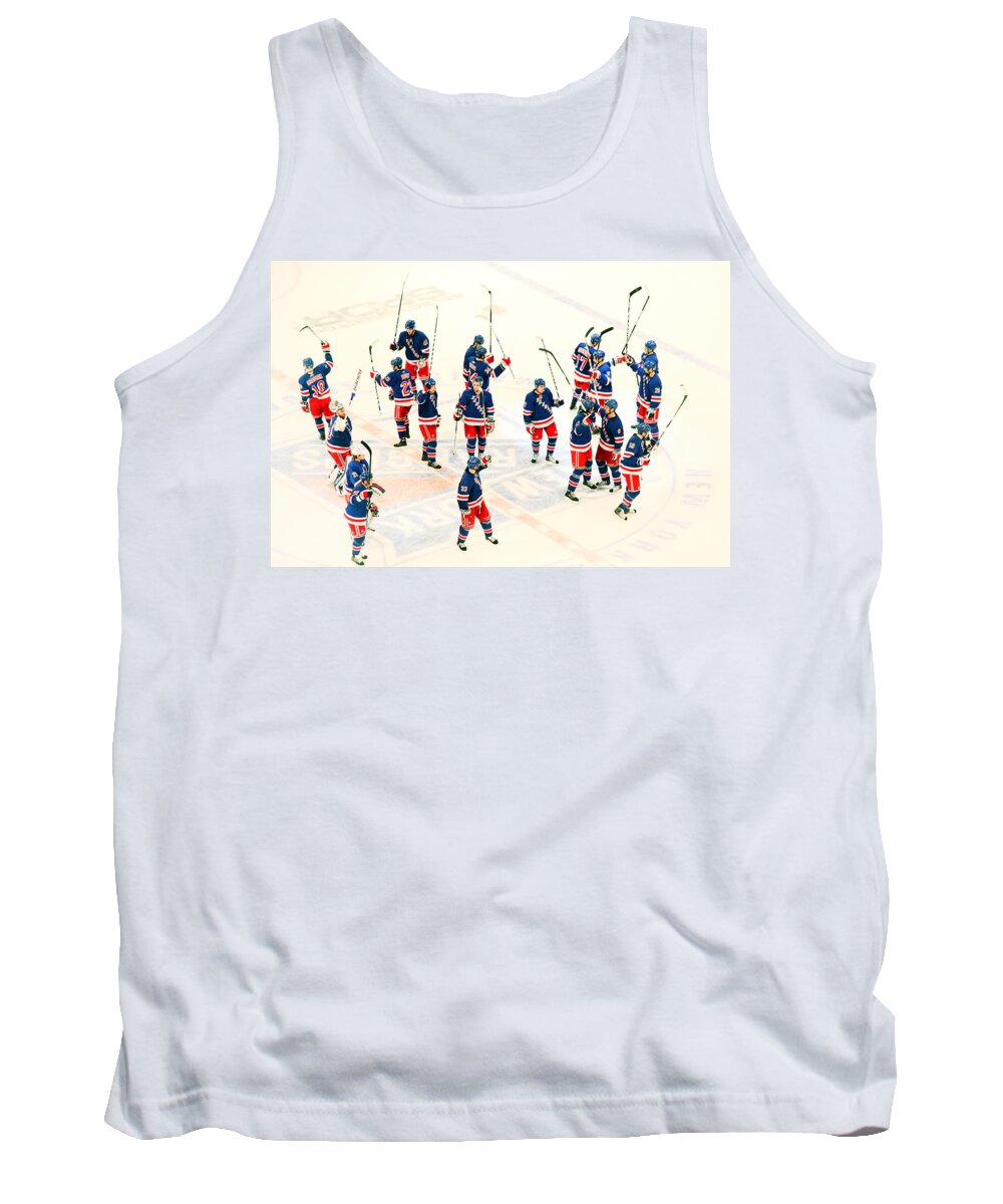 Hockey Tank Top featuring the photograph A Winning Salute by Karol Livote