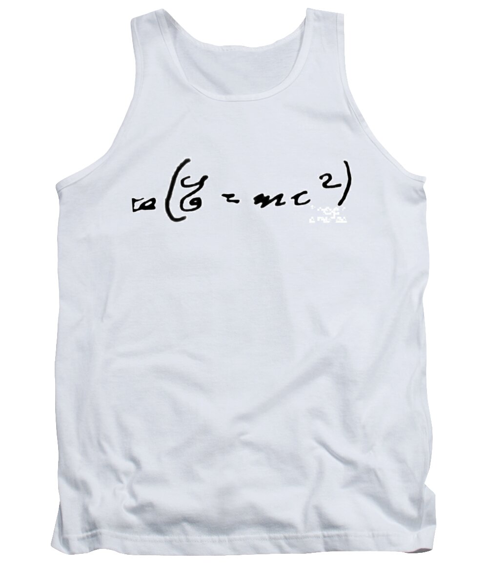 20th Century Tank Top featuring the drawing Albert Einstein Equation by Granger