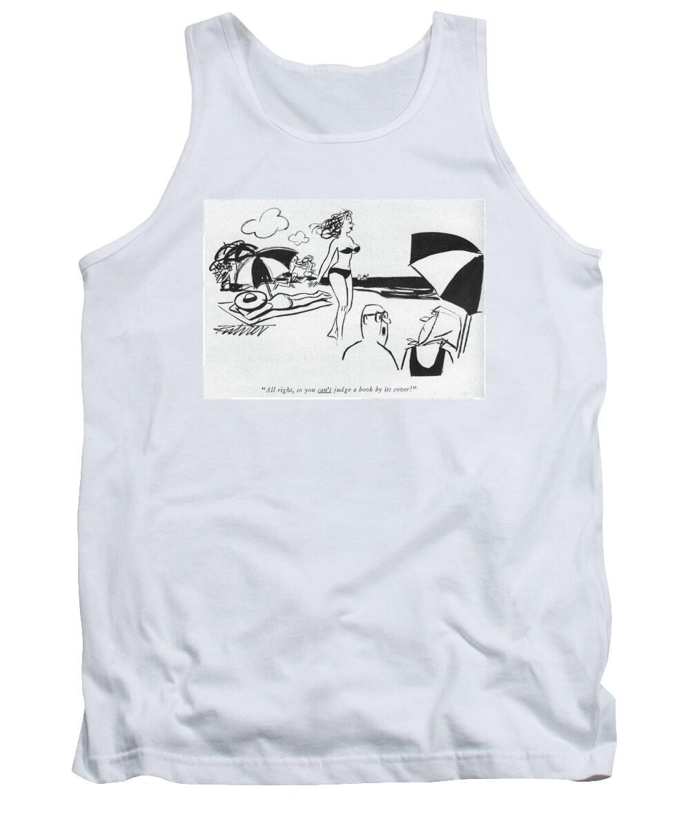 Lust Tank Top featuring the drawing You Can't Judge A Book By Its Cover by Mischa Richter