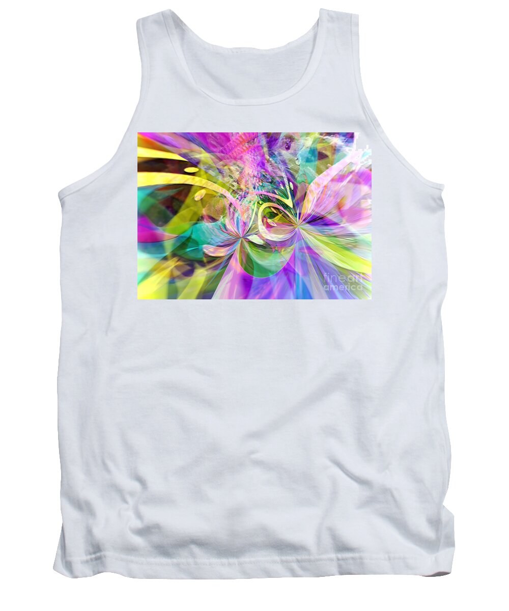 Hotel Art Tank Top featuring the digital art All Things New by Margie Chapman