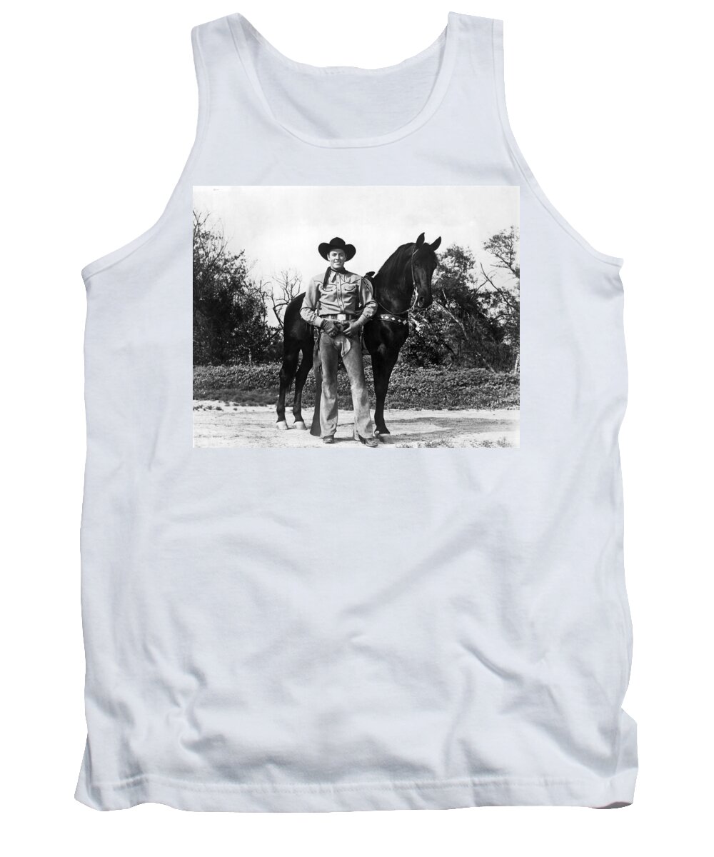 1940's Tank Top featuring the photograph Actor Allan Rocky Lane by Underwood Archives