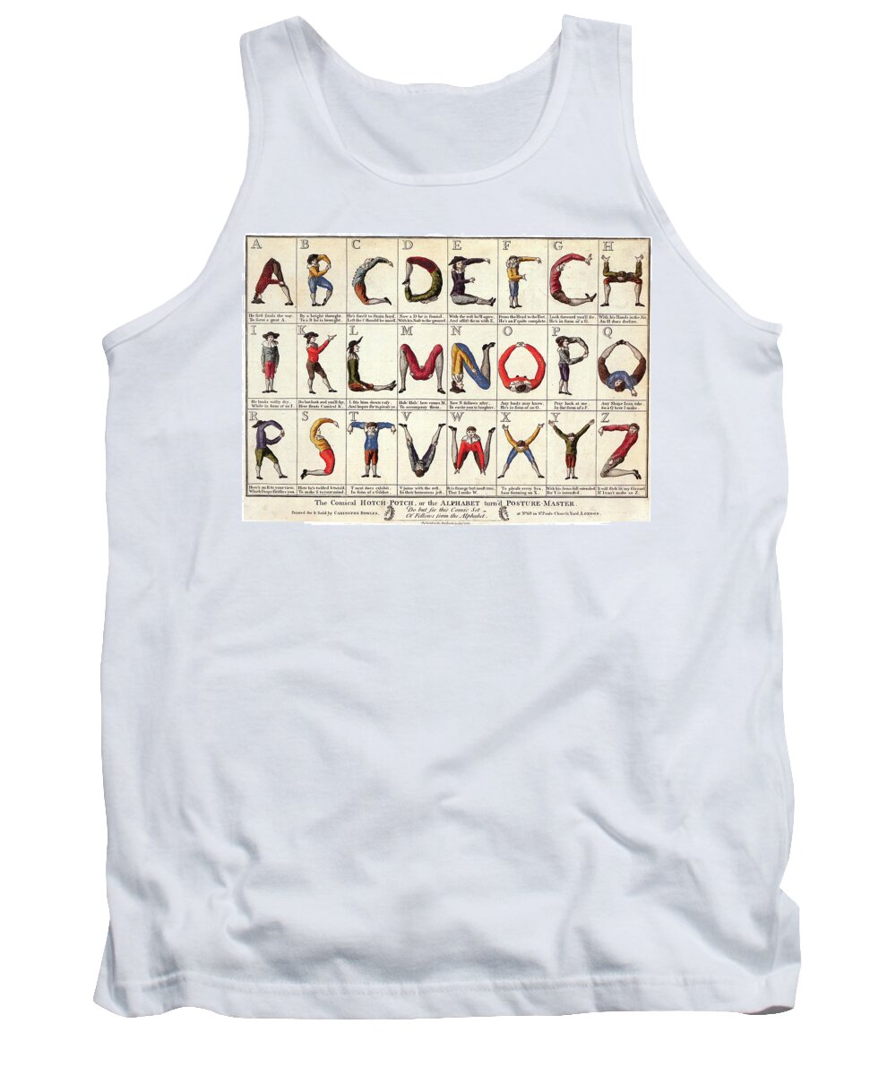 1782 Tank Top featuring the painting Alphabet, 1782 by Granger