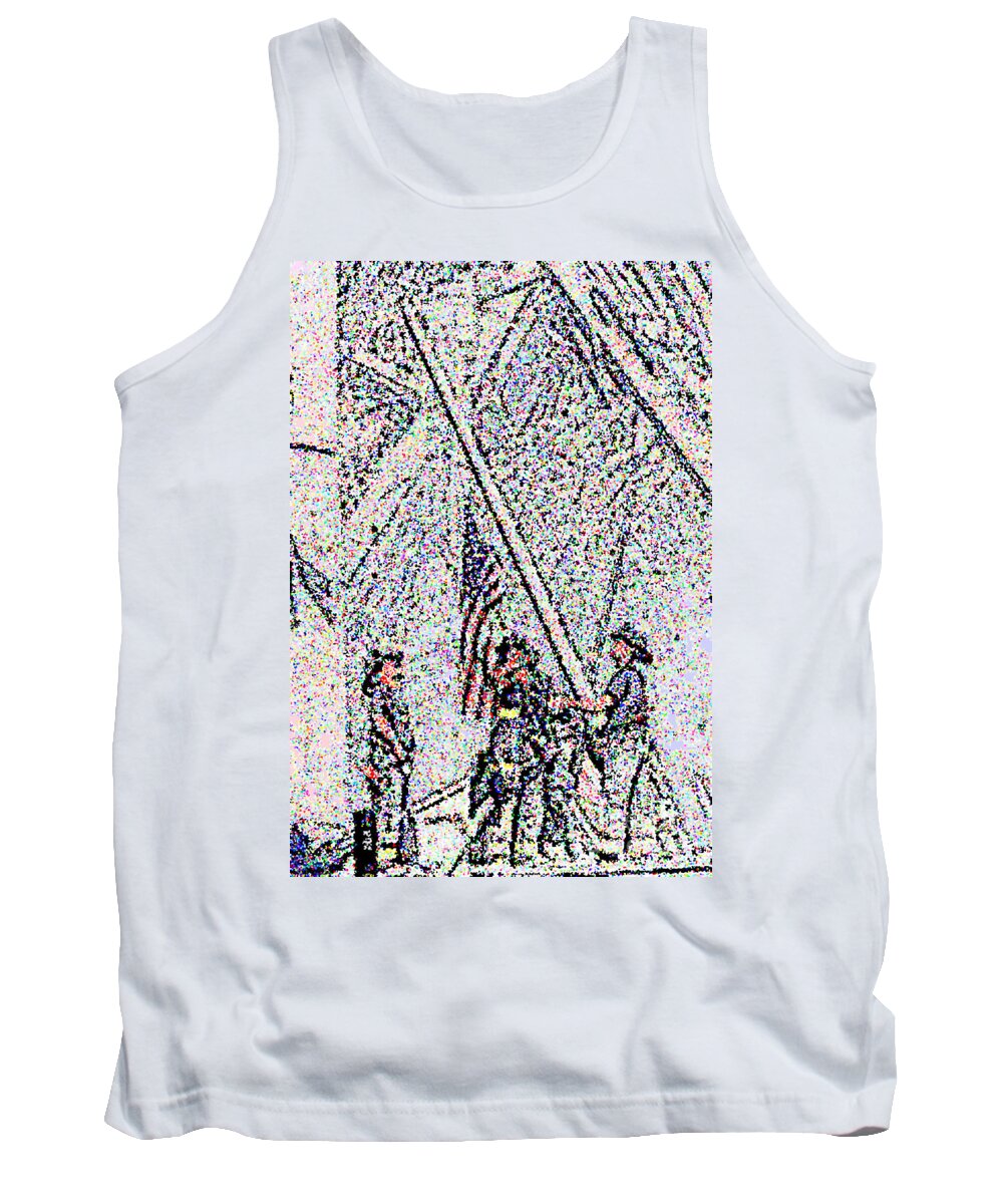 9/11 Tank Top featuring the digital art American Spirit by Alys Caviness-Gober