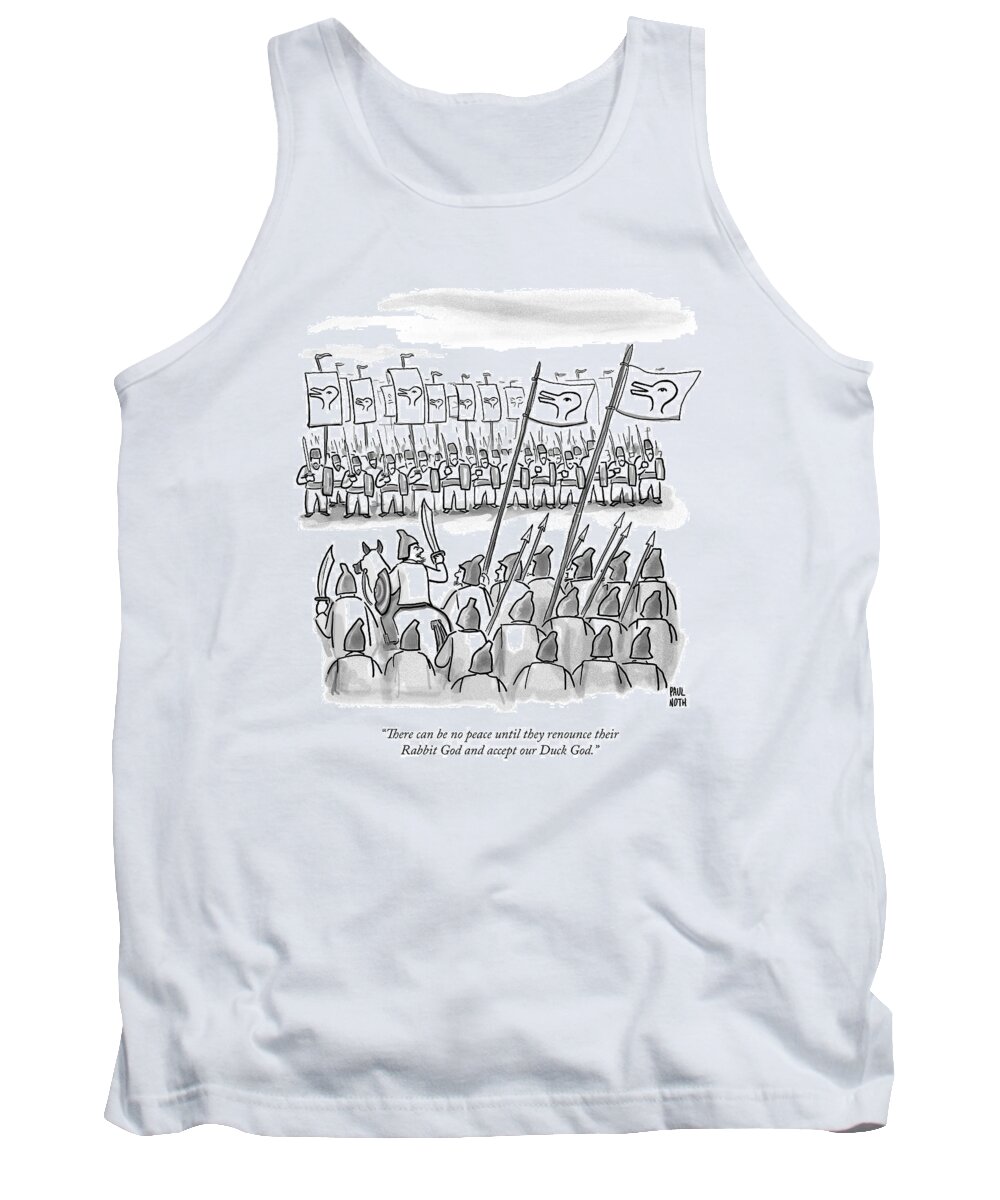 War Tank Top featuring the drawing An Army Lines Up For Battle by Paul Noth
