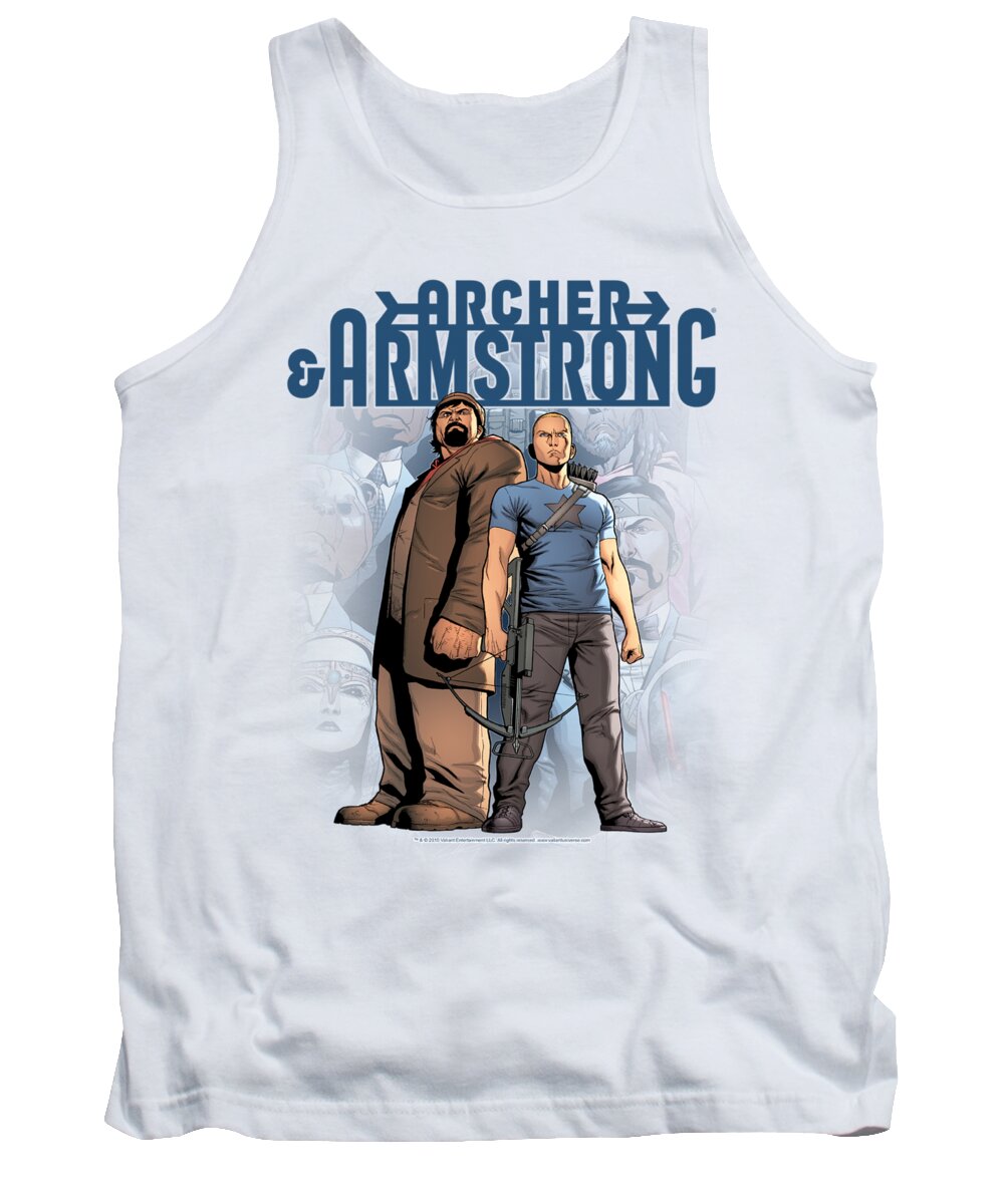  Tank Top featuring the digital art Archer And Armstrong - Two Against All by Brand A