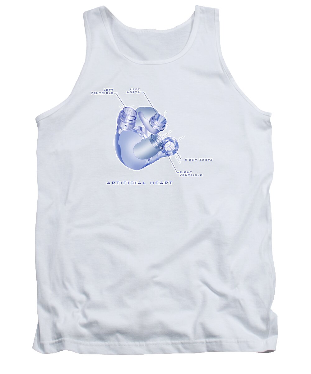 Sunrise Tank Top featuring the painting Artificial Heart by James Hill