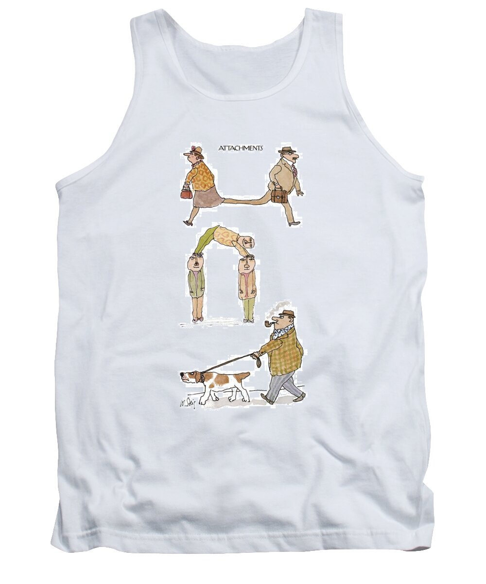 Attachments
(man's And Woman's Legs Connected Tank Top featuring the drawing Attachments by William Steig