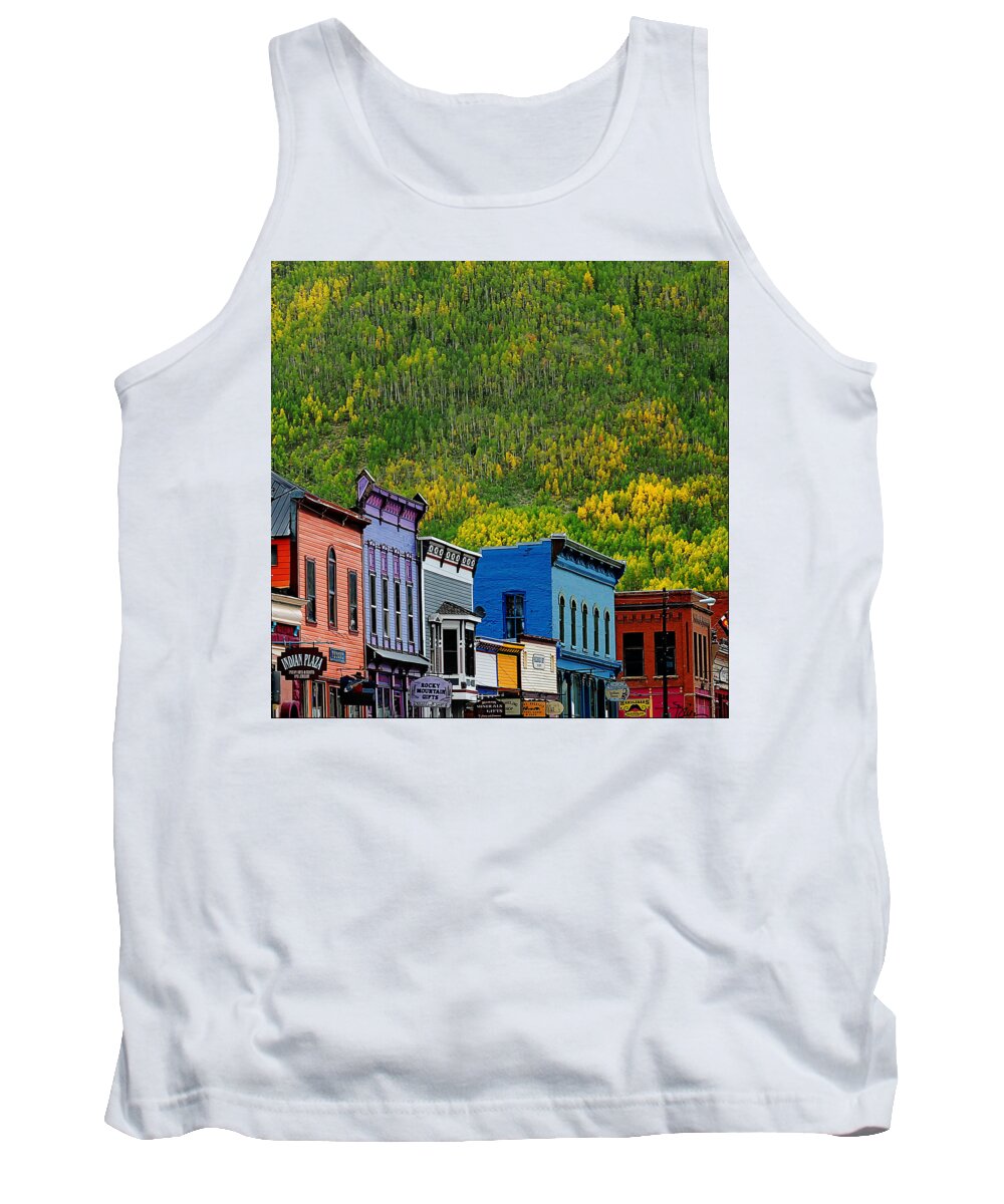 Silverton Tank Top featuring the photograph Autumn Arriving in Silverton by Peggy Dietz