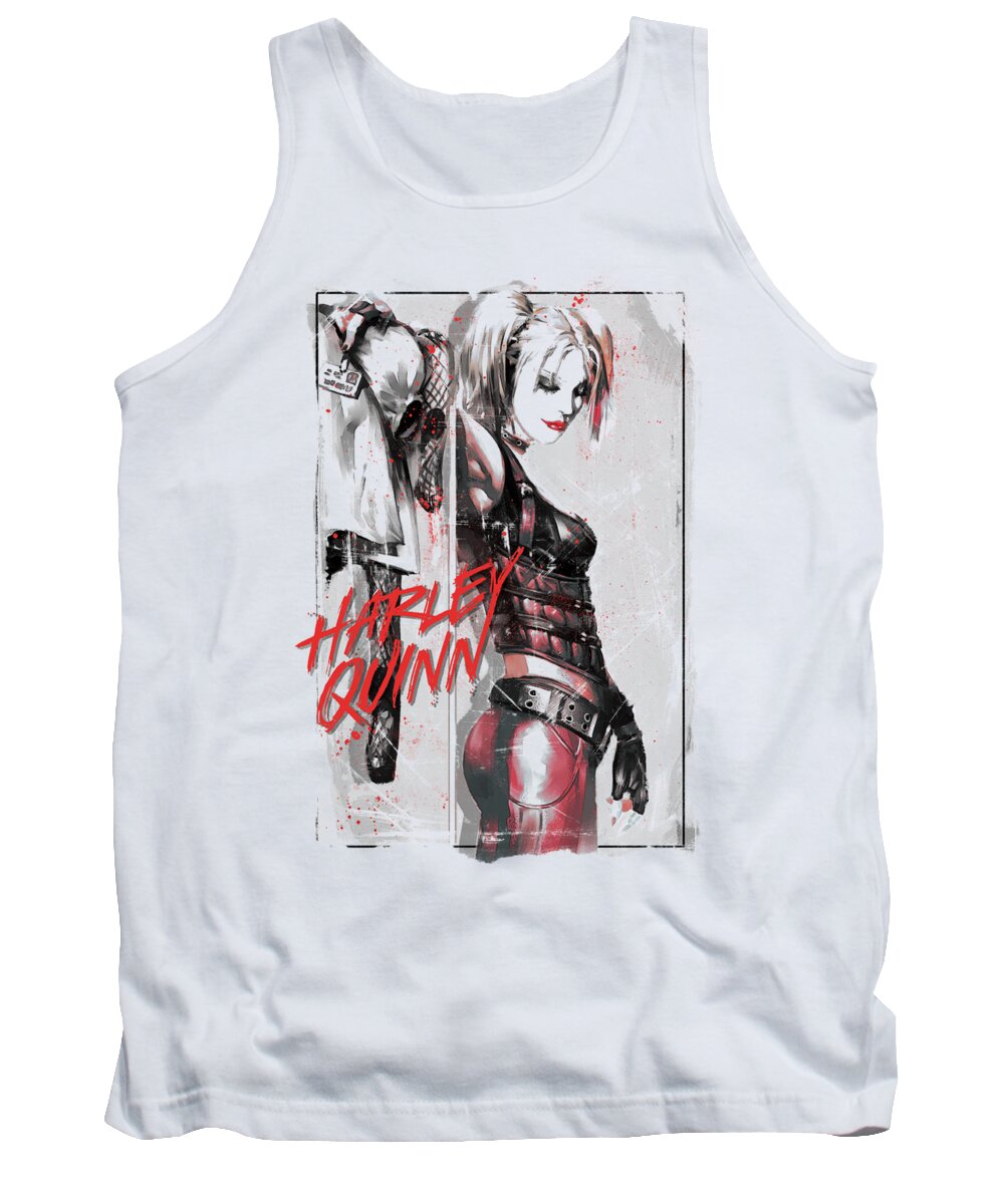  Tank Top featuring the digital art Batman - Ink Wash Harley by Brand A