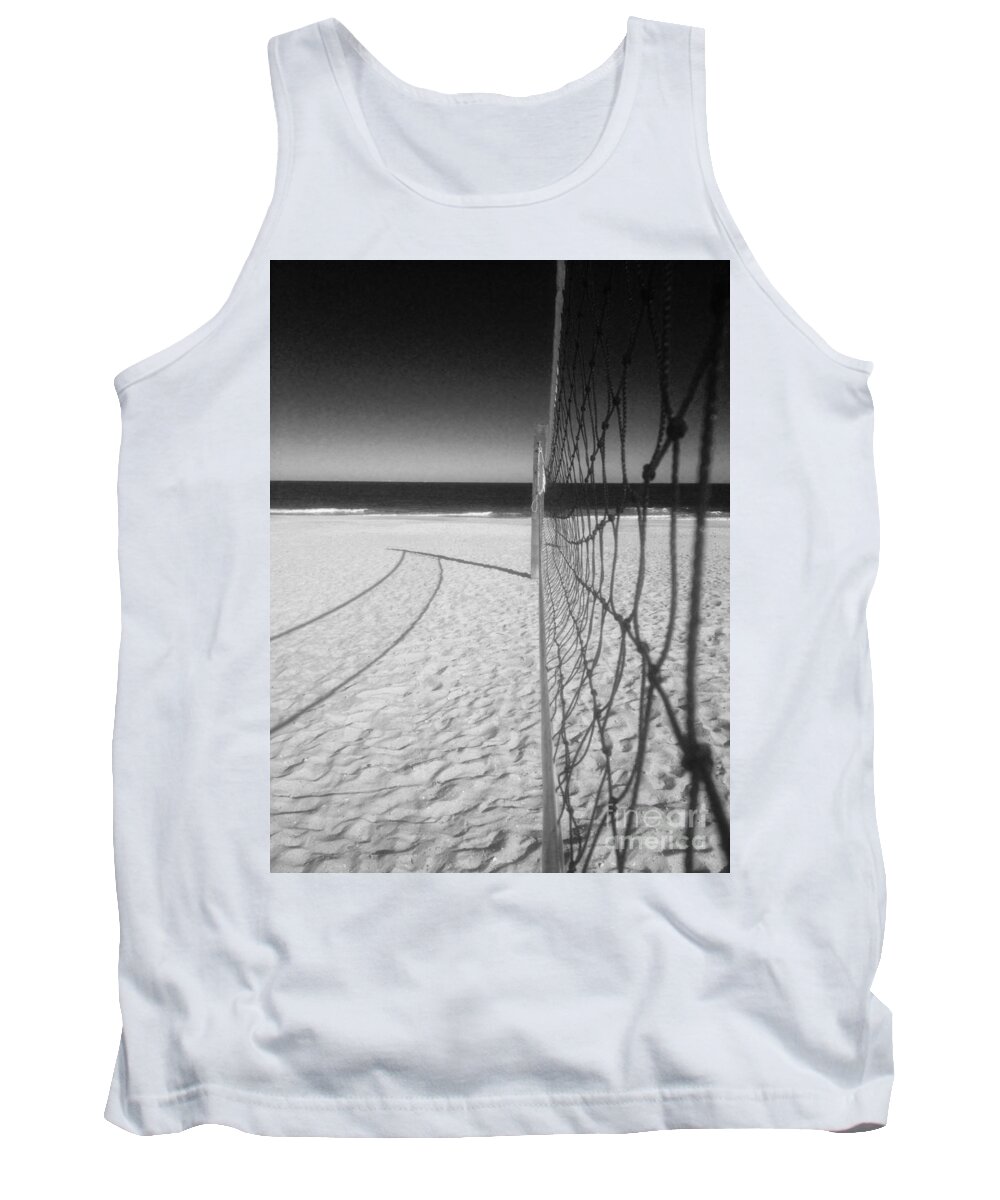 Volleyball Tank Top featuring the photograph Beach volleyball net by WaLdEmAr BoRrErO