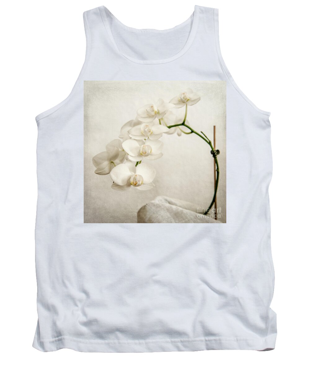 1x1 Tank Top featuring the photograph Beautiful white orchid II by Hannes Cmarits
