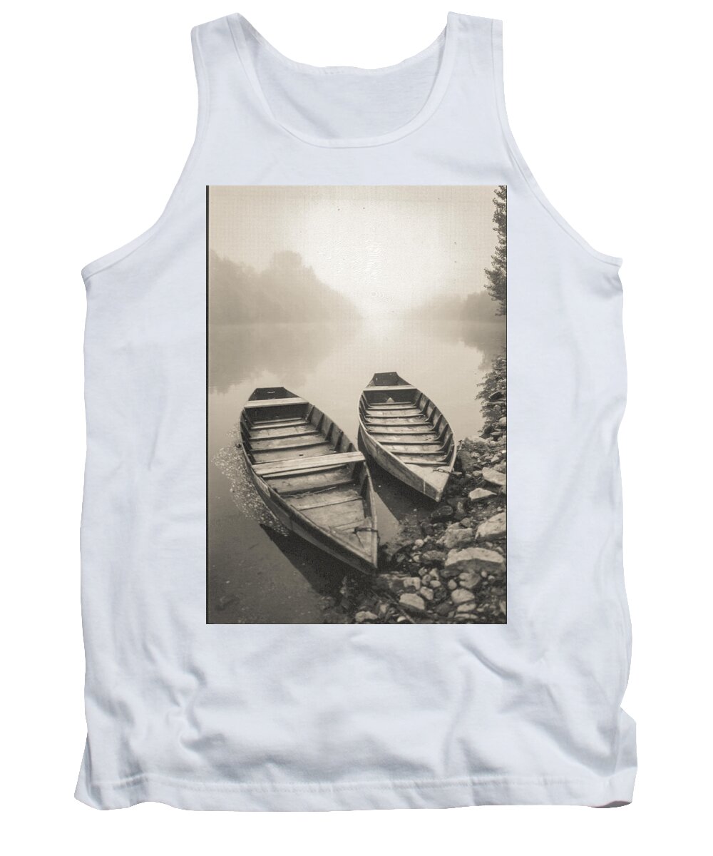 France Tank Top featuring the photograph Beynac Boats by Matthew Pace