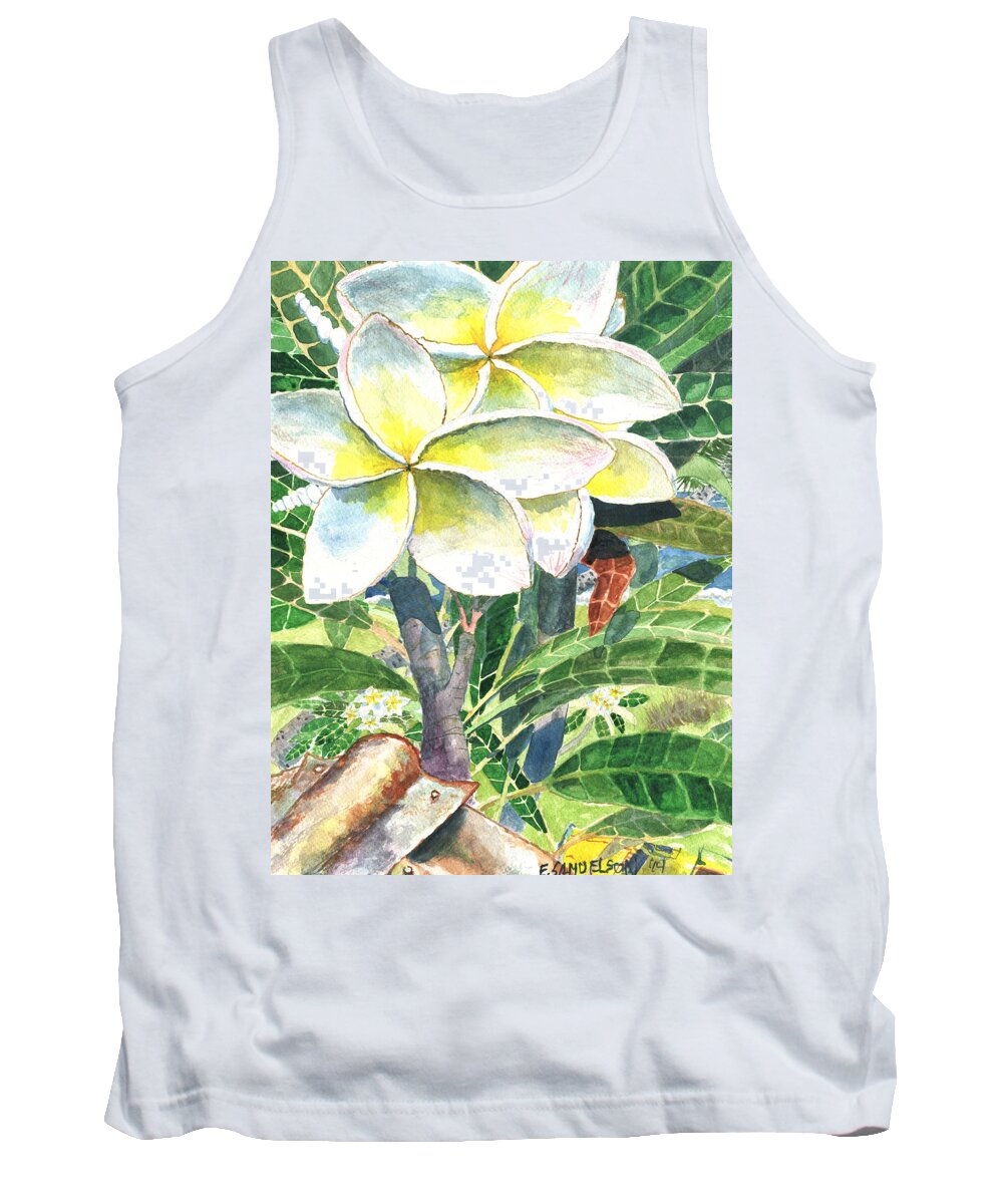 Frangipane Tank Top featuring the painting Big Pua 1 by Eric Samuelson