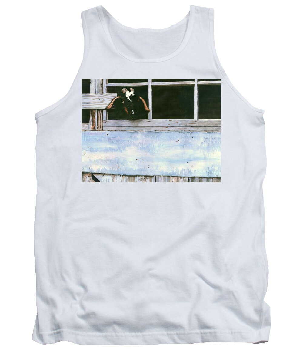 Goat Tank Top featuring the painting Bill's Goat by Pauline Walsh Jacobson