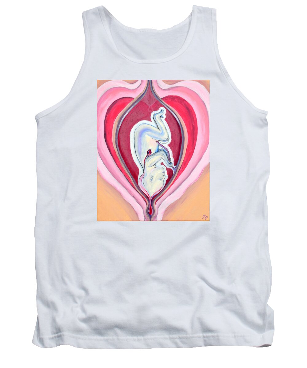 Baby Tank Top featuring the painting Bleeding Heart by Meganne Peck