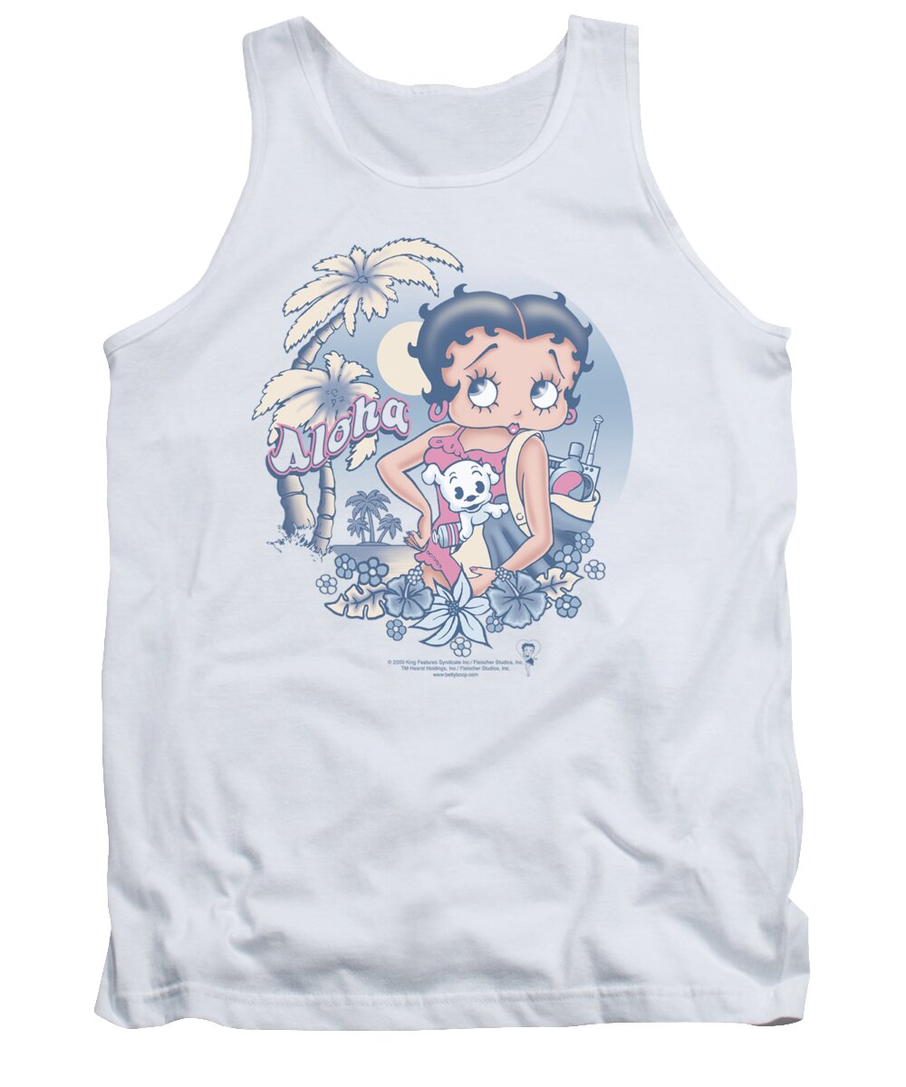 Betty Boop Tank Top featuring the digital art Boop - Aloha by Brand A