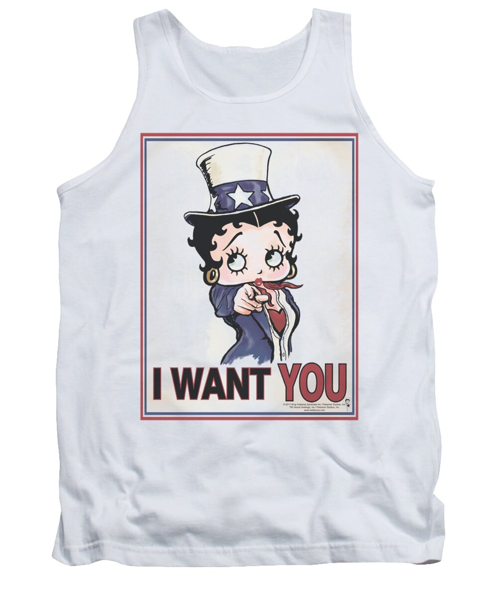 Betty Boop Tank Top featuring the digital art Boop - Auntie Boop by Brand A