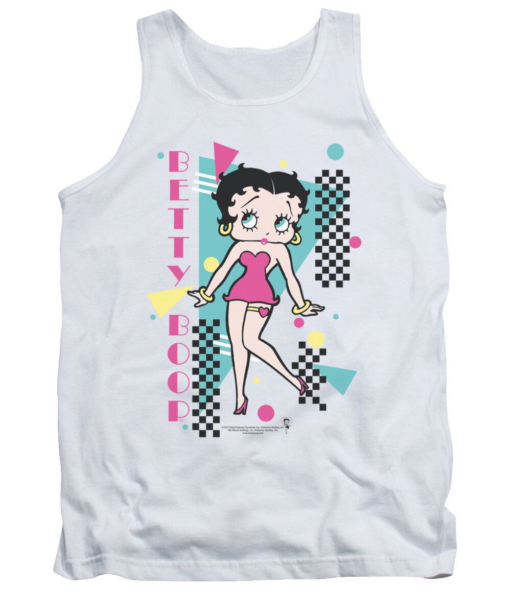 Betty Boop Tank Top featuring the digital art Boop - Booping 80s Style by Brand A