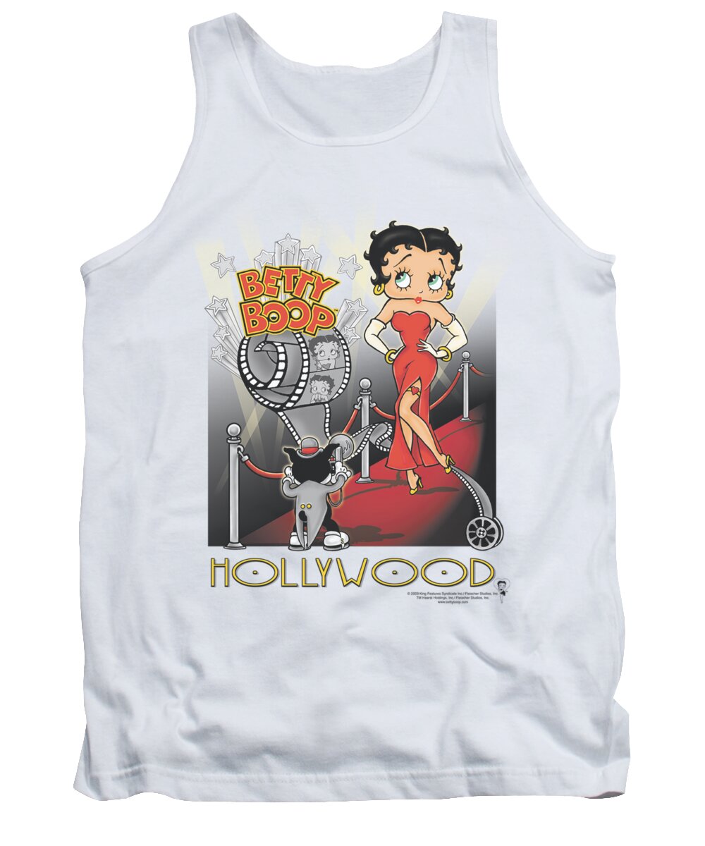 Betty Boop Tank Top featuring the digital art Boop - Hollywood by Brand A