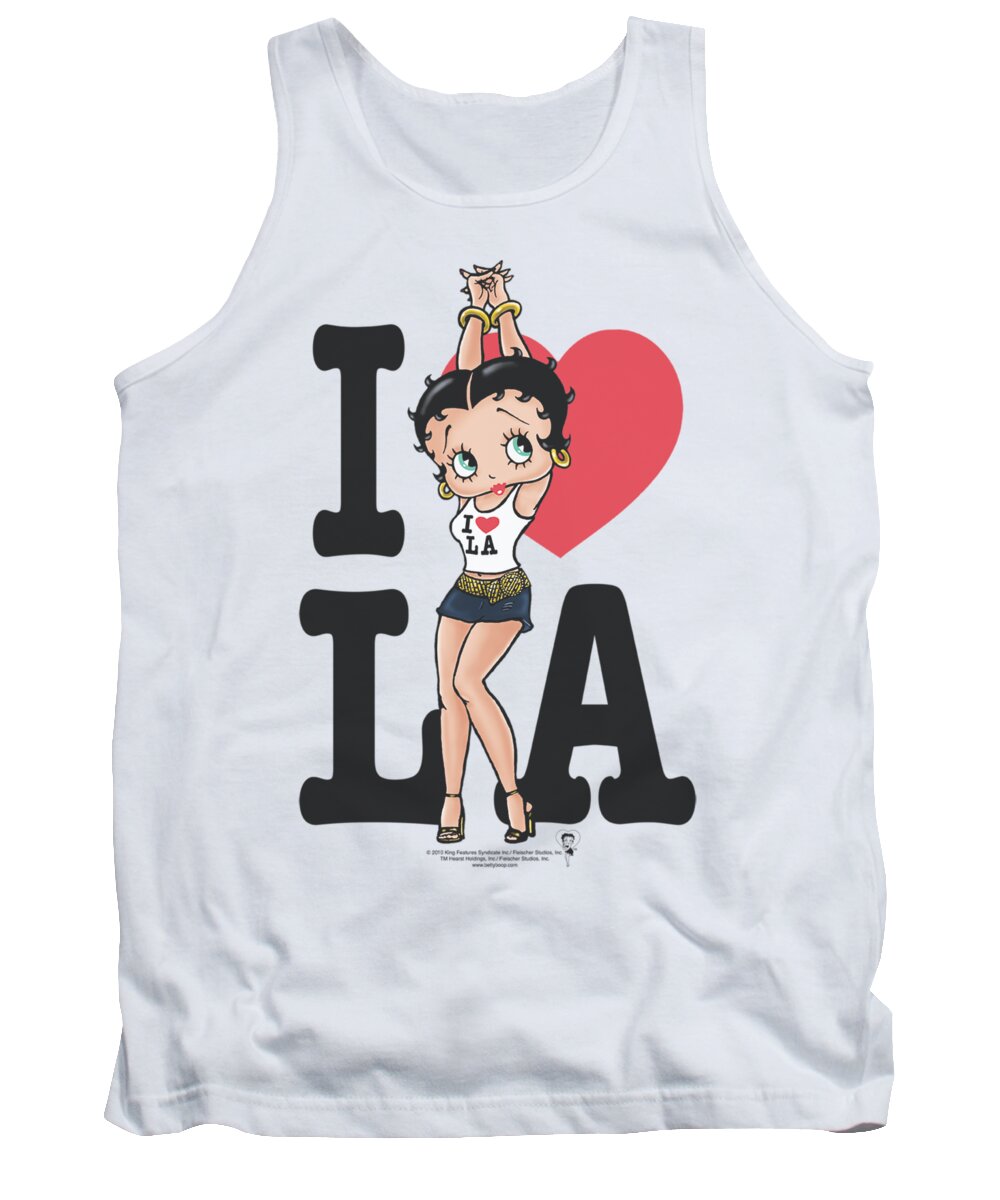 Betty Boop Tank Top featuring the digital art Boop - I Heart La by Brand A