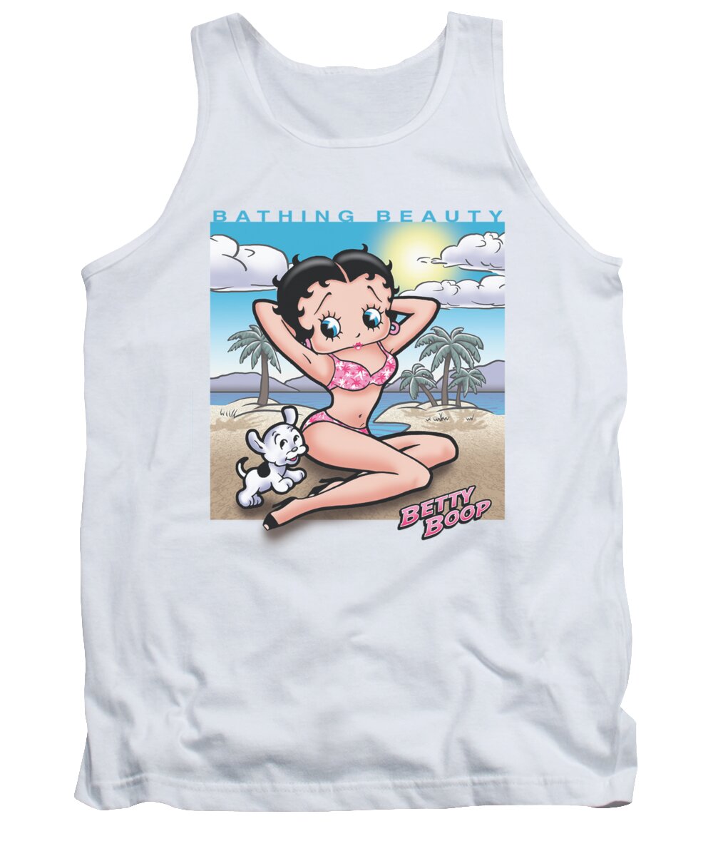 Betty Boop Tank Top featuring the digital art Boop - Sunny Boop by Brand A