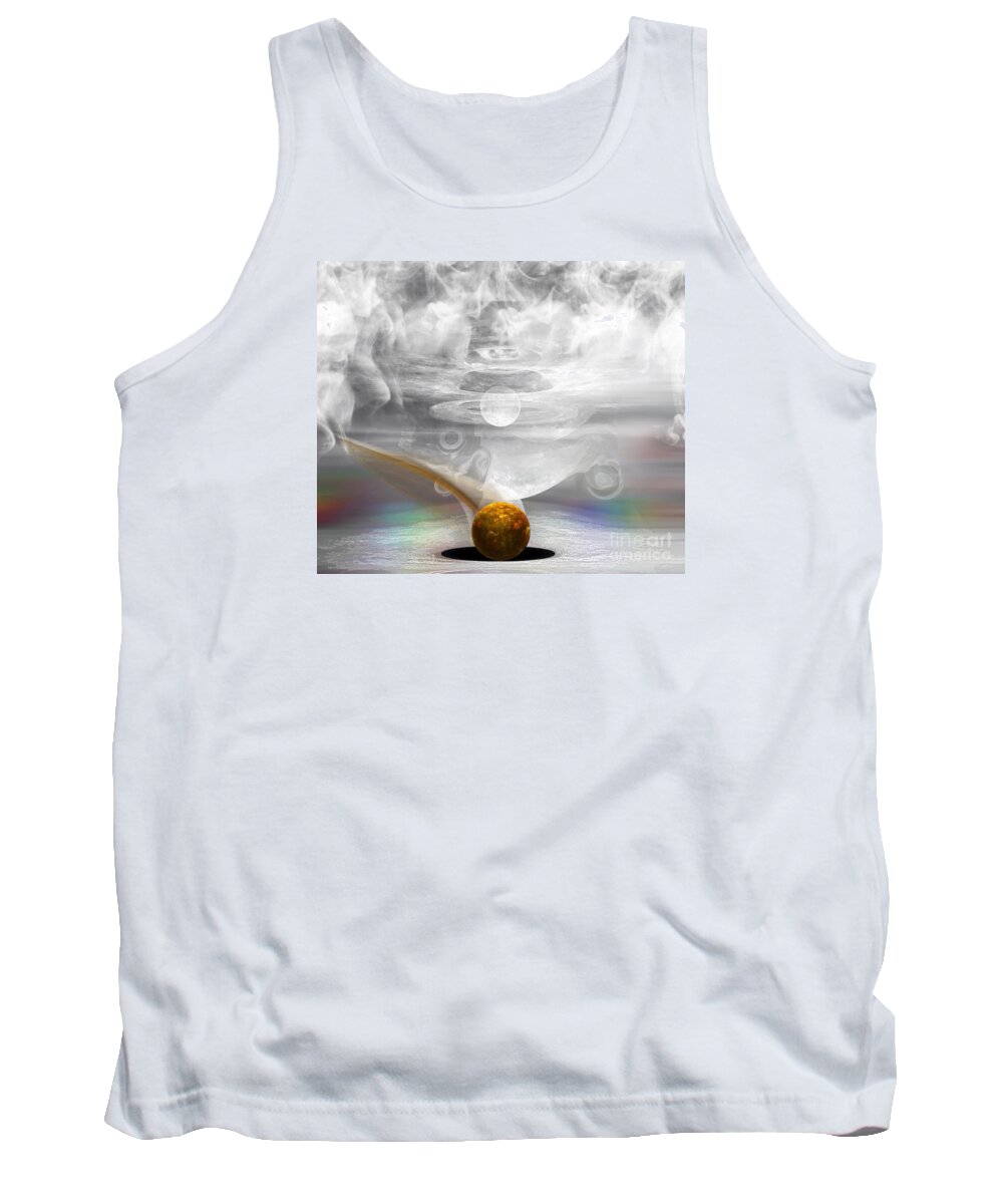 Peter R Nicholls Abstract Fine Artist Canada Tank Top featuring the digital art Breathing life into a planet by Peter R Nicholls