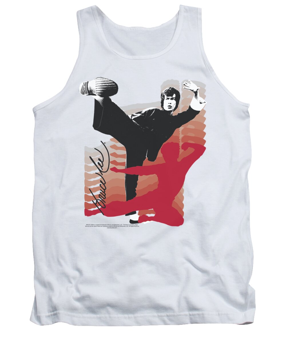 Bruce Lee Tank Top featuring the digital art Bruce Lee - Kick It by Brand A