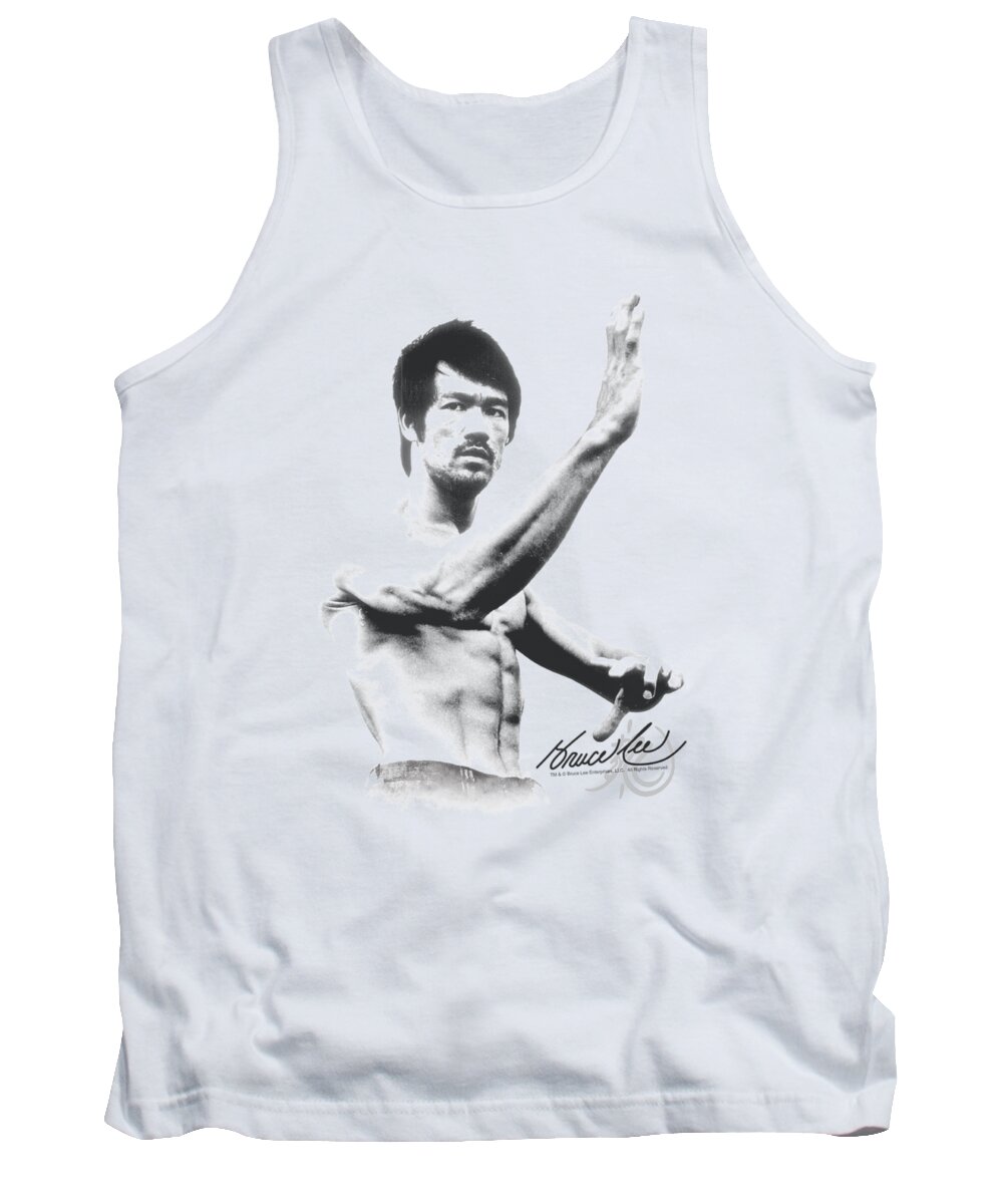 Bruce Lee Tank Top featuring the digital art Bruce Lee - Serenity by Brand A