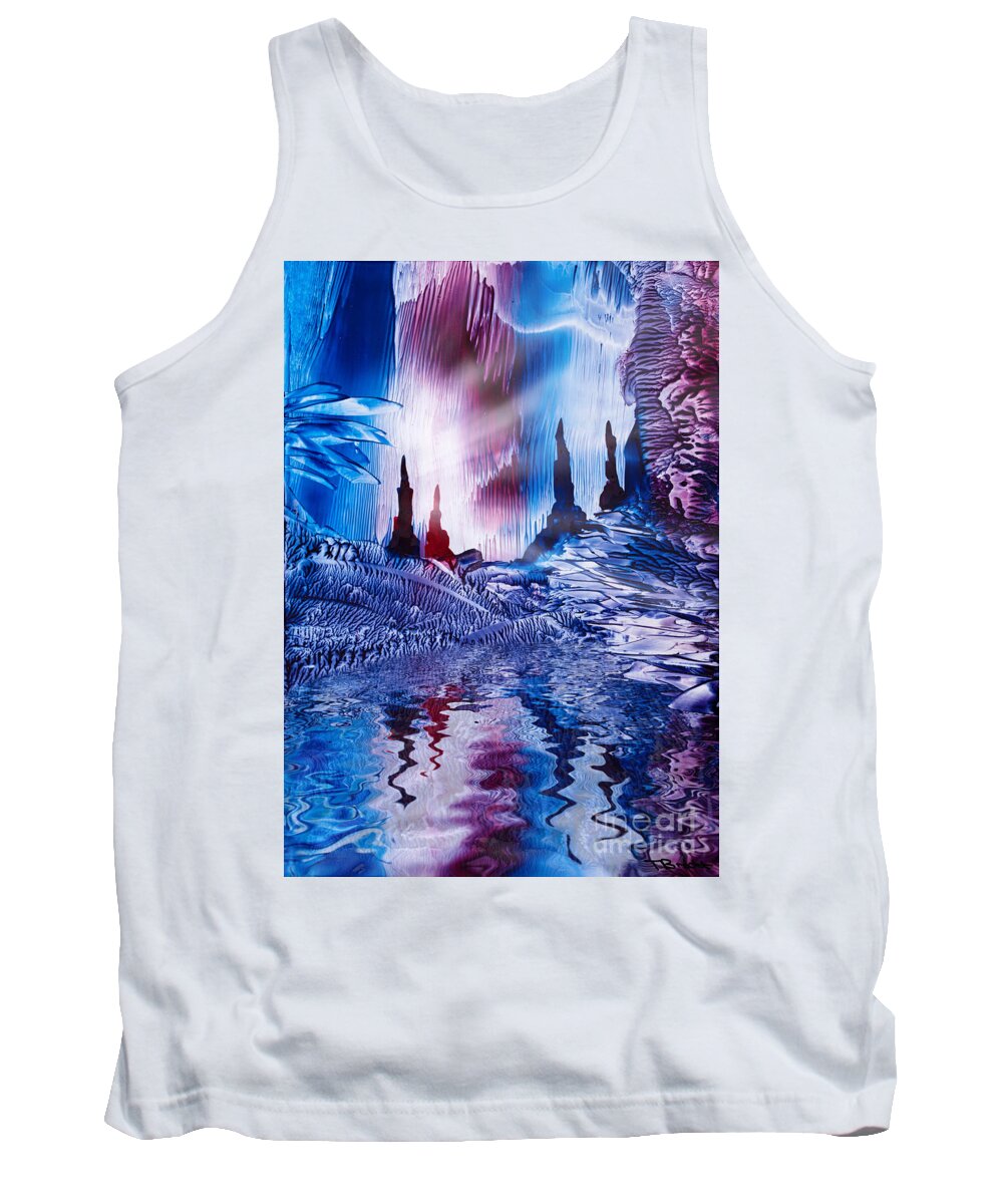  Fantasy Tank Top featuring the painting Cavern of Castles by Simon Bratt