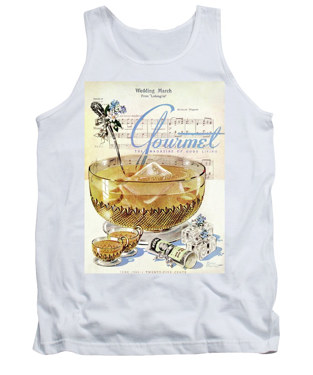 Illustration Tank Top featuring the photograph Champagne Punch And The Wedding March by Henry Stahlhut