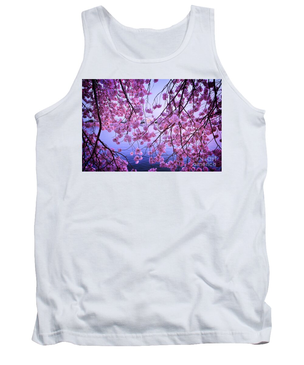 Washington Tank Top featuring the photograph Cherry Blossoms by Jonas Luis